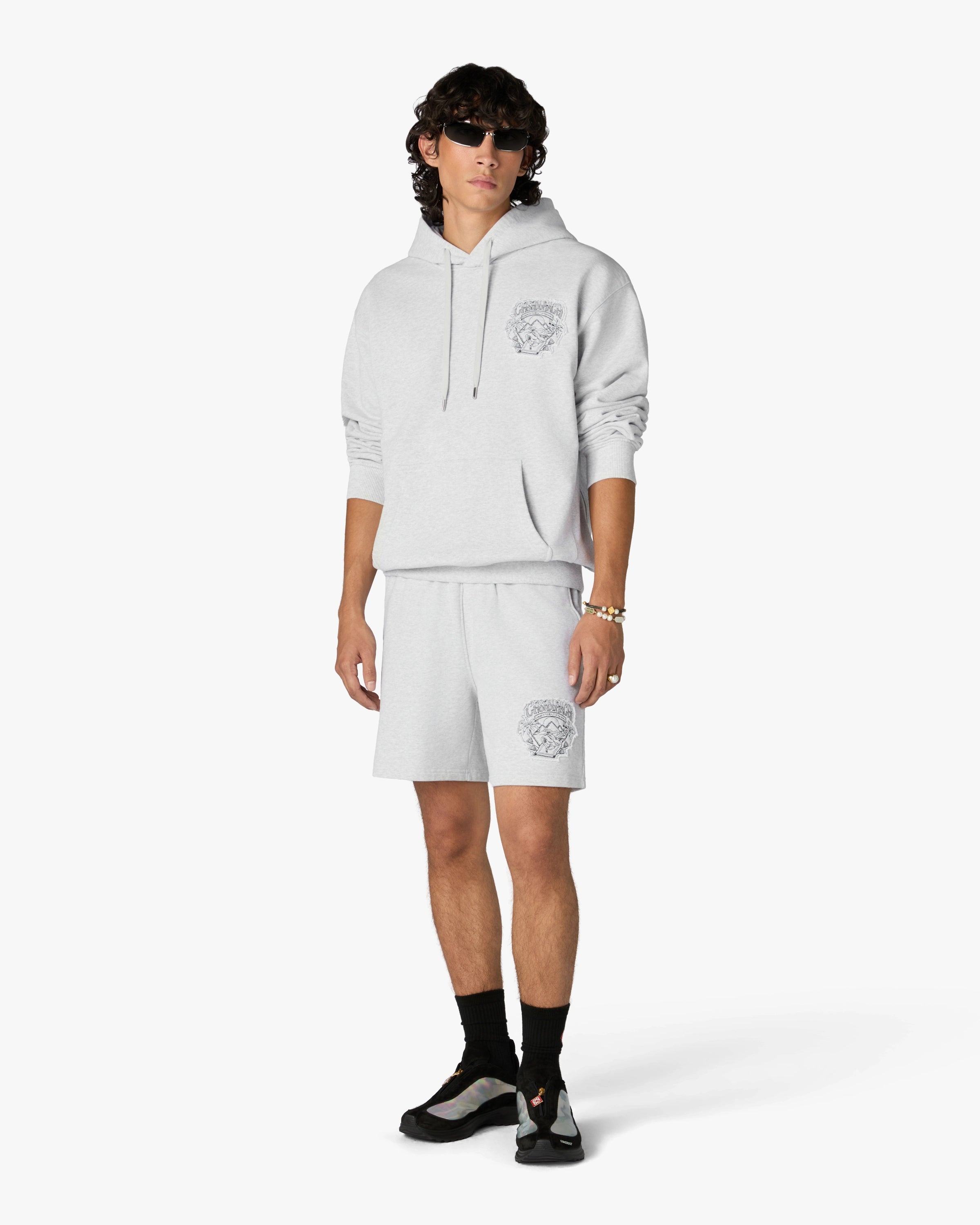 Casablanca Eveil Ancestral shorts grigio cotone bio