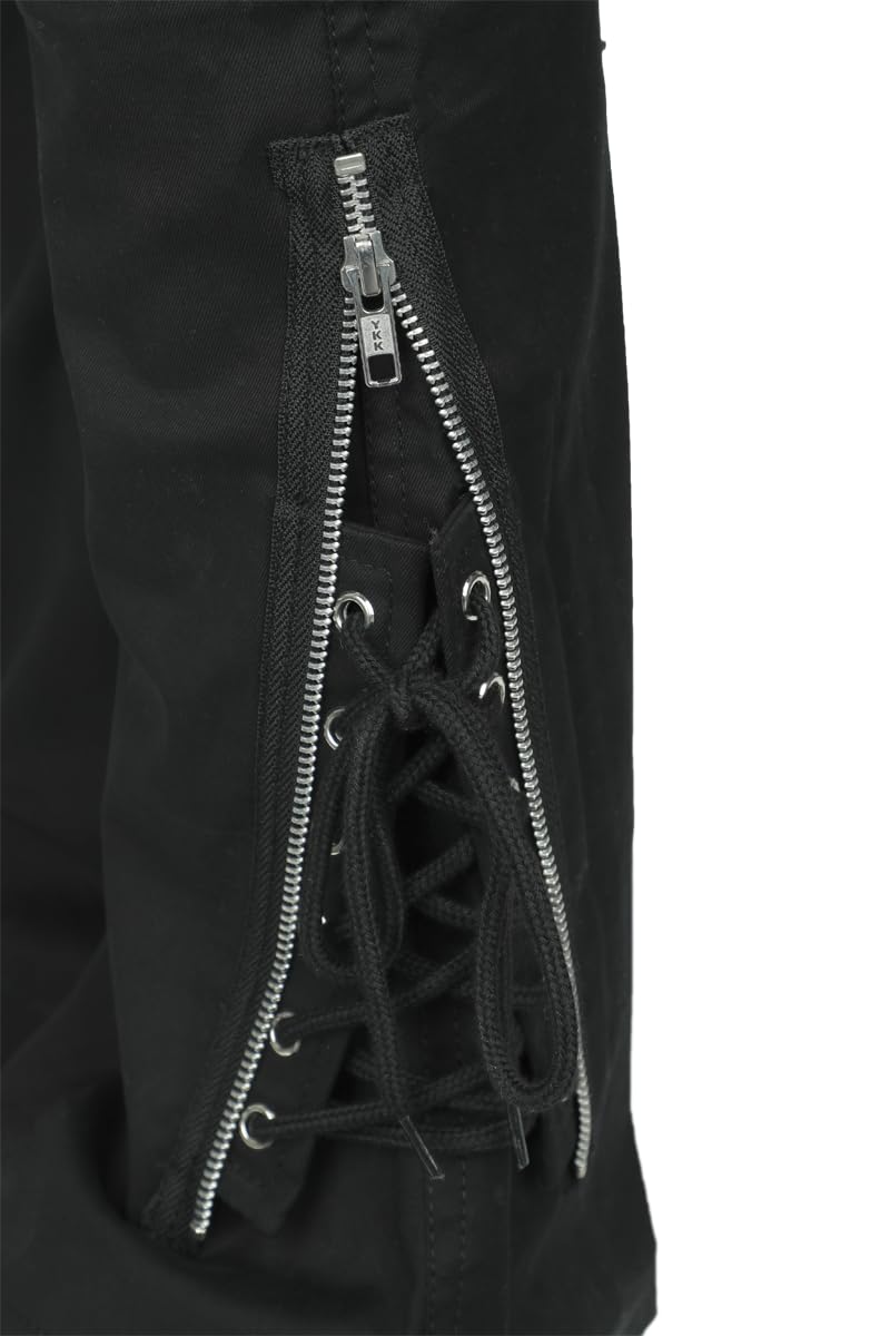 Gothicana by EMP Pantaloni Neri Pizzo Catene 31W/32L
