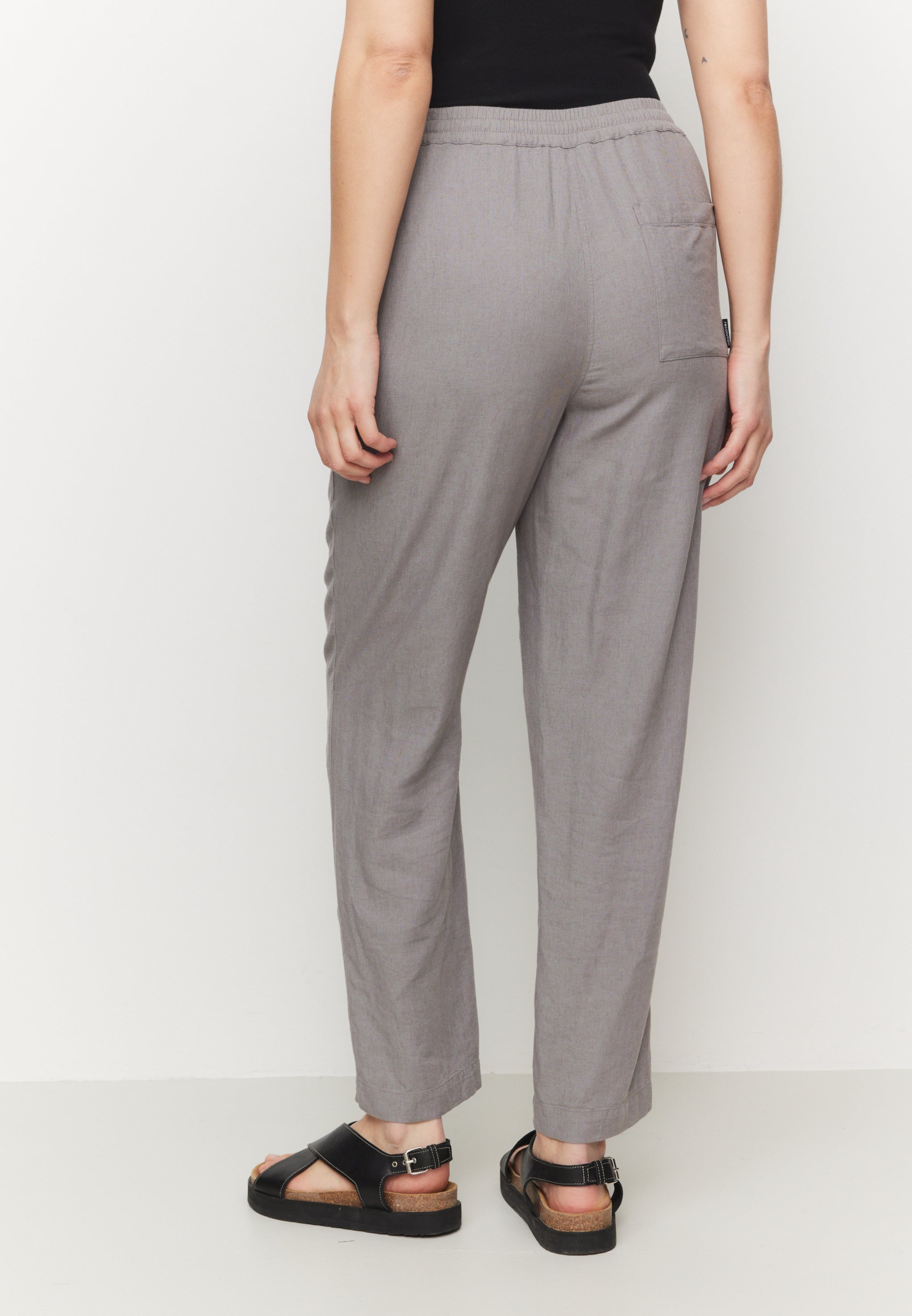 Recolution Moonflower pantaloni donna greige lino