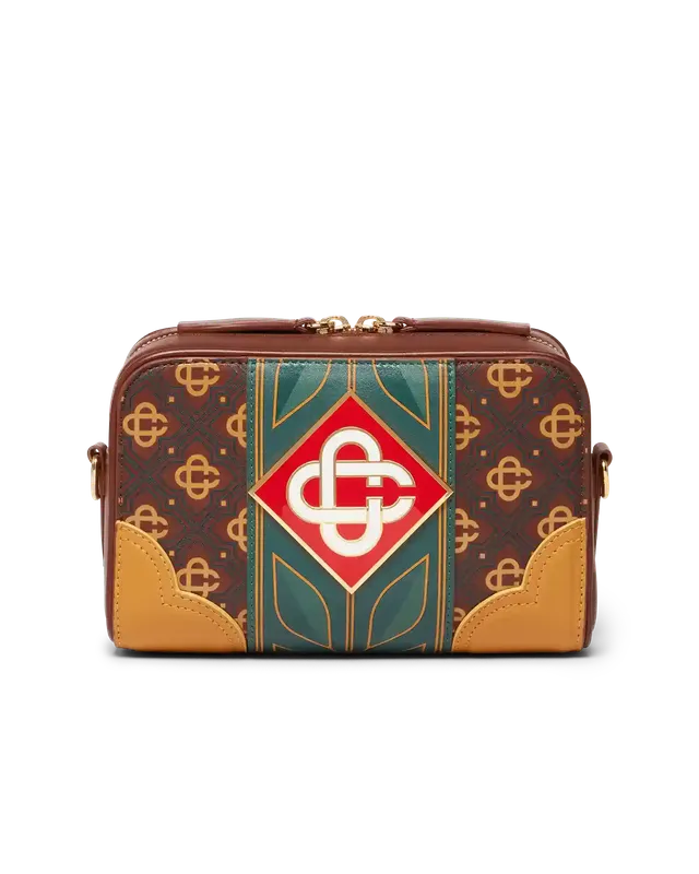 Casablanca Monogram borsa tracolla marrone pelle