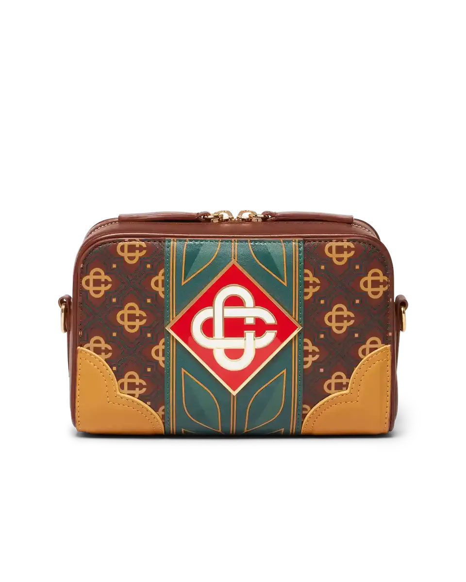 Casablanca Monogram borsa tracolla marrone pelle