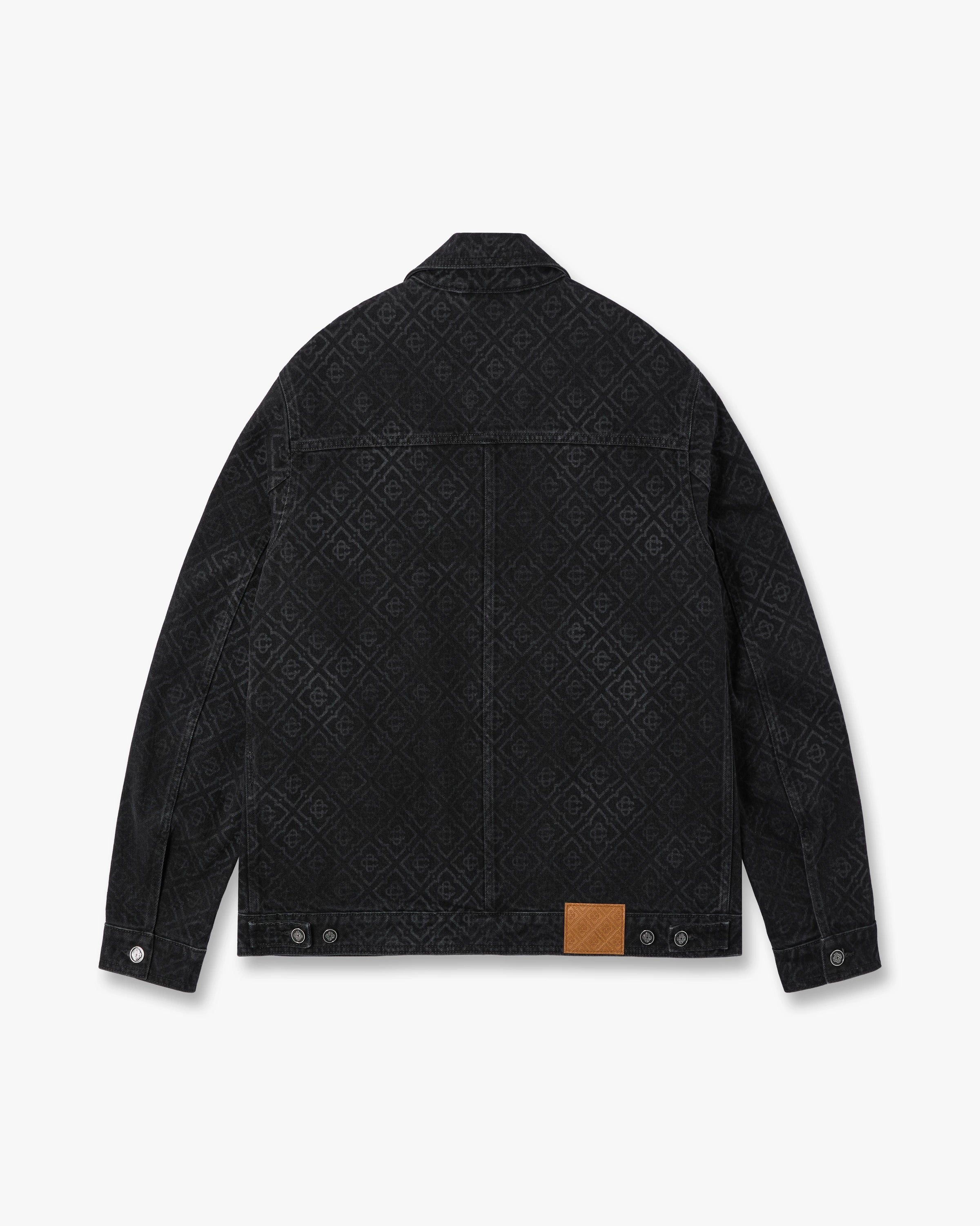 Casablanca Monogram giacca denim nera cotone