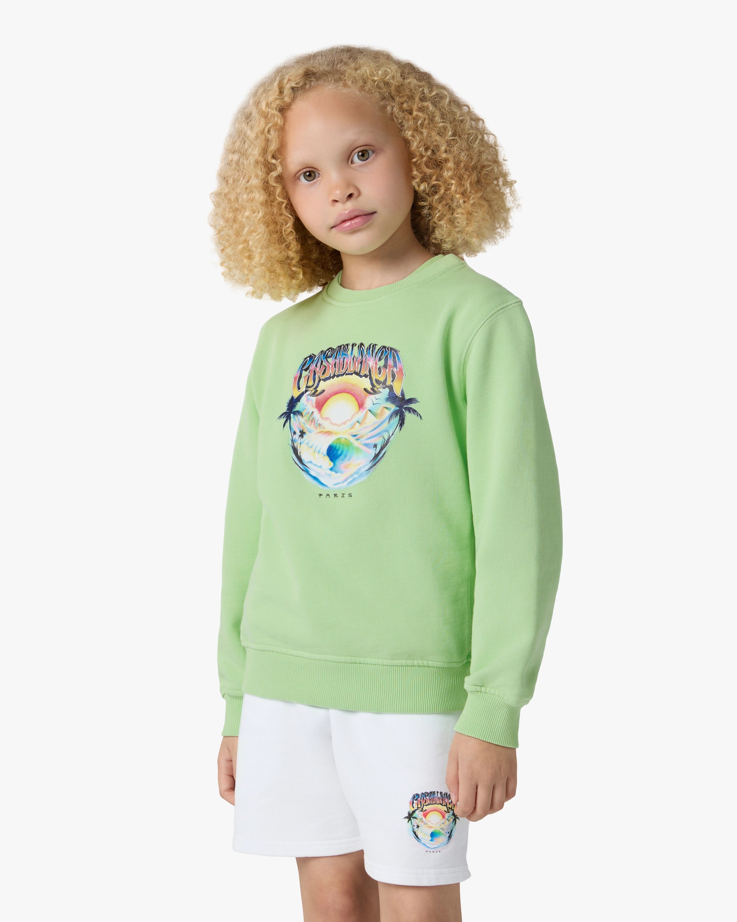 Casablanca Airspray Felpa verde 7-8 anni in cotone organico