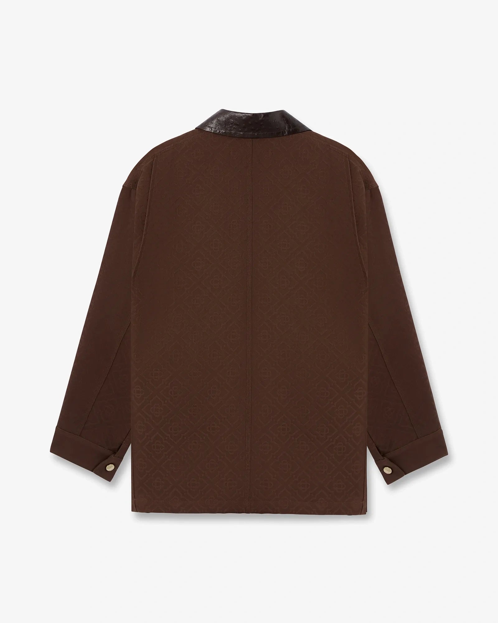 Casablanca Workwear giacca marrone pelle collo S