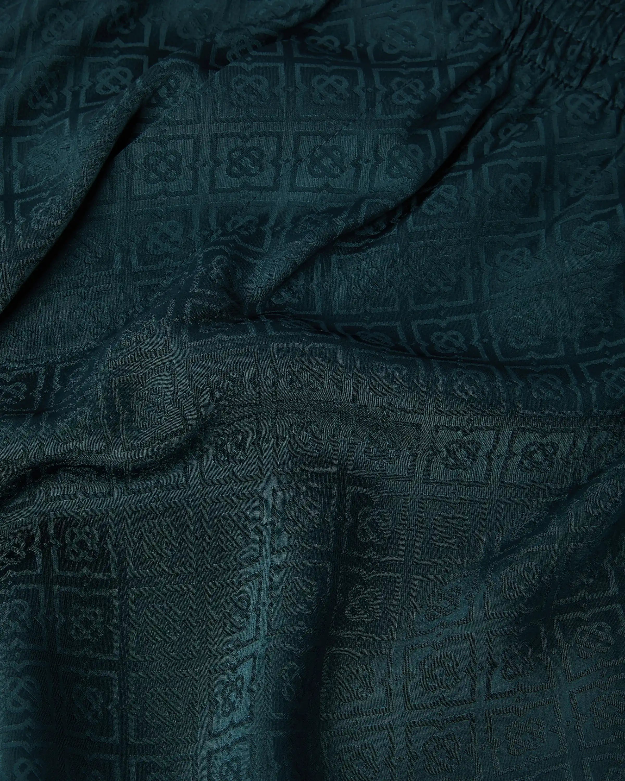 Casablanca Monogram Pantaloni verde petrolio viscosa
