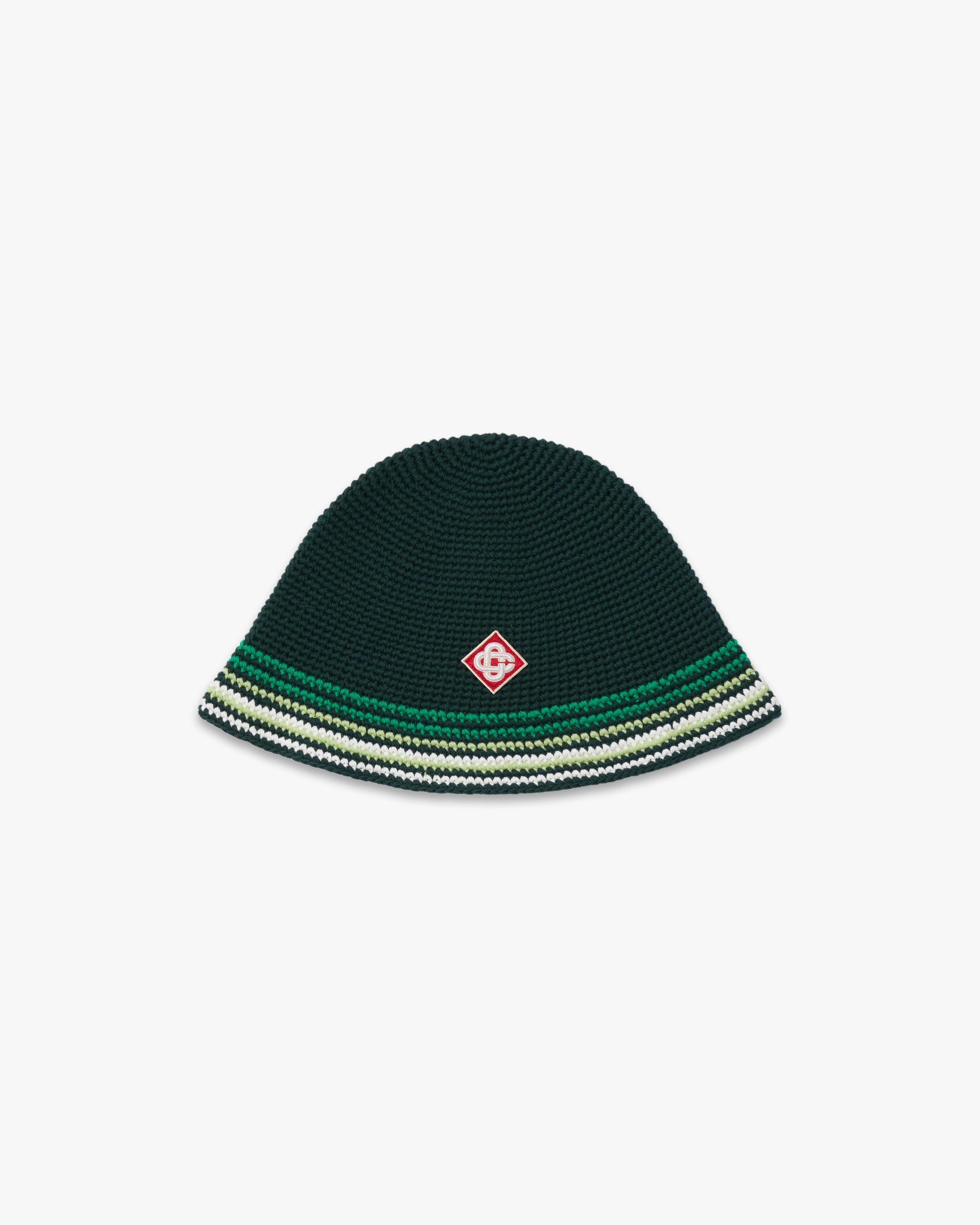Casablanca Striped cappello crochet verde taglia M/L
