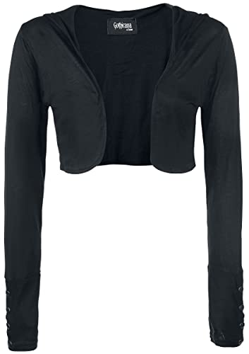 Gothicana by EMP bolero nero con cappuccio donna