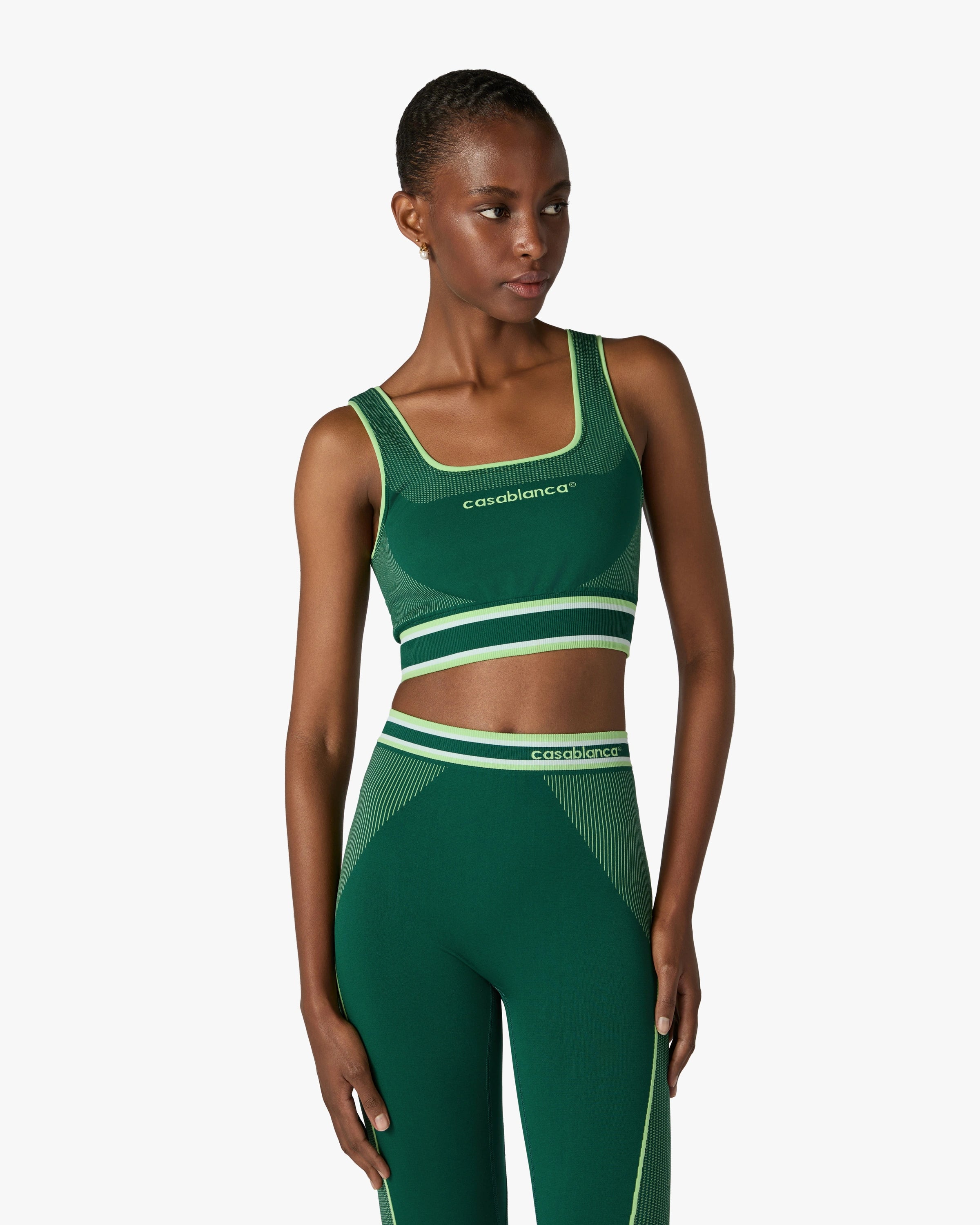 Casablanca Seamless Bralette Donna Verde elasticizzato