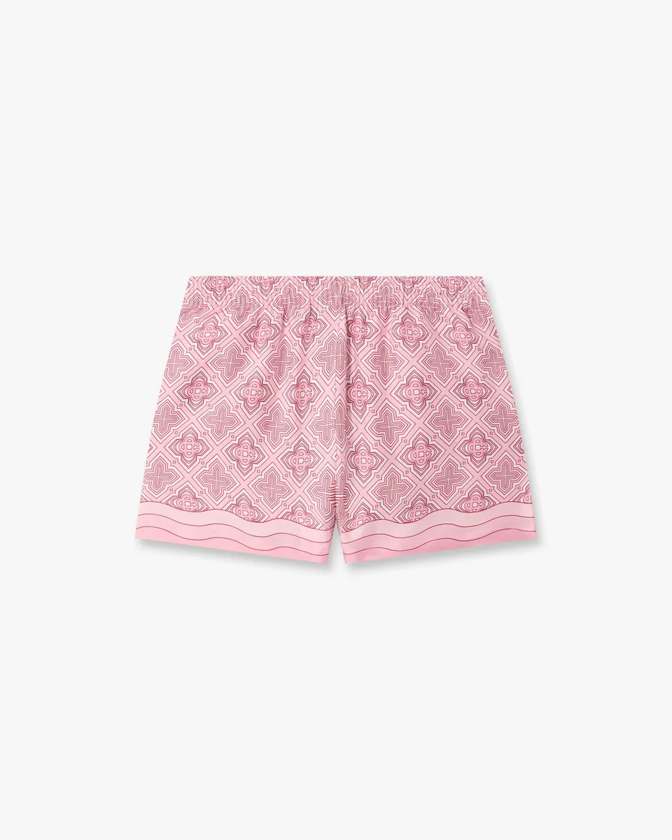 Casablanca Radiating Monogram Shorts rosa seta
