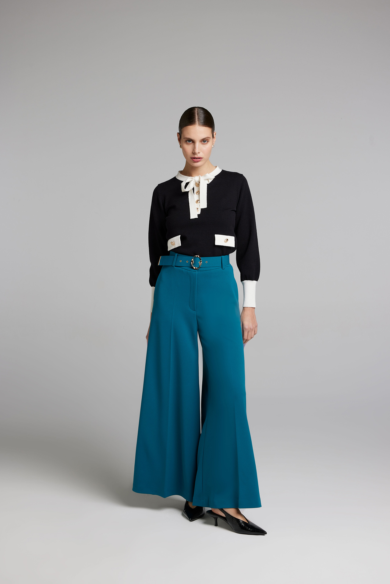 Sarah Chole 26616 pantalone scuba crepe invernale