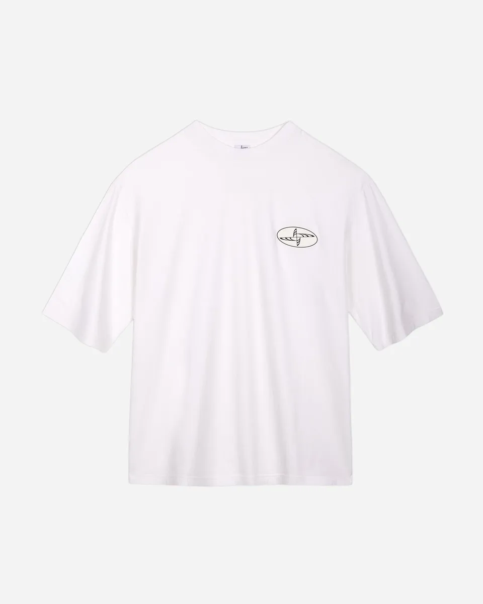 Noskra Logo t-shirt bianca cotone patch cucita