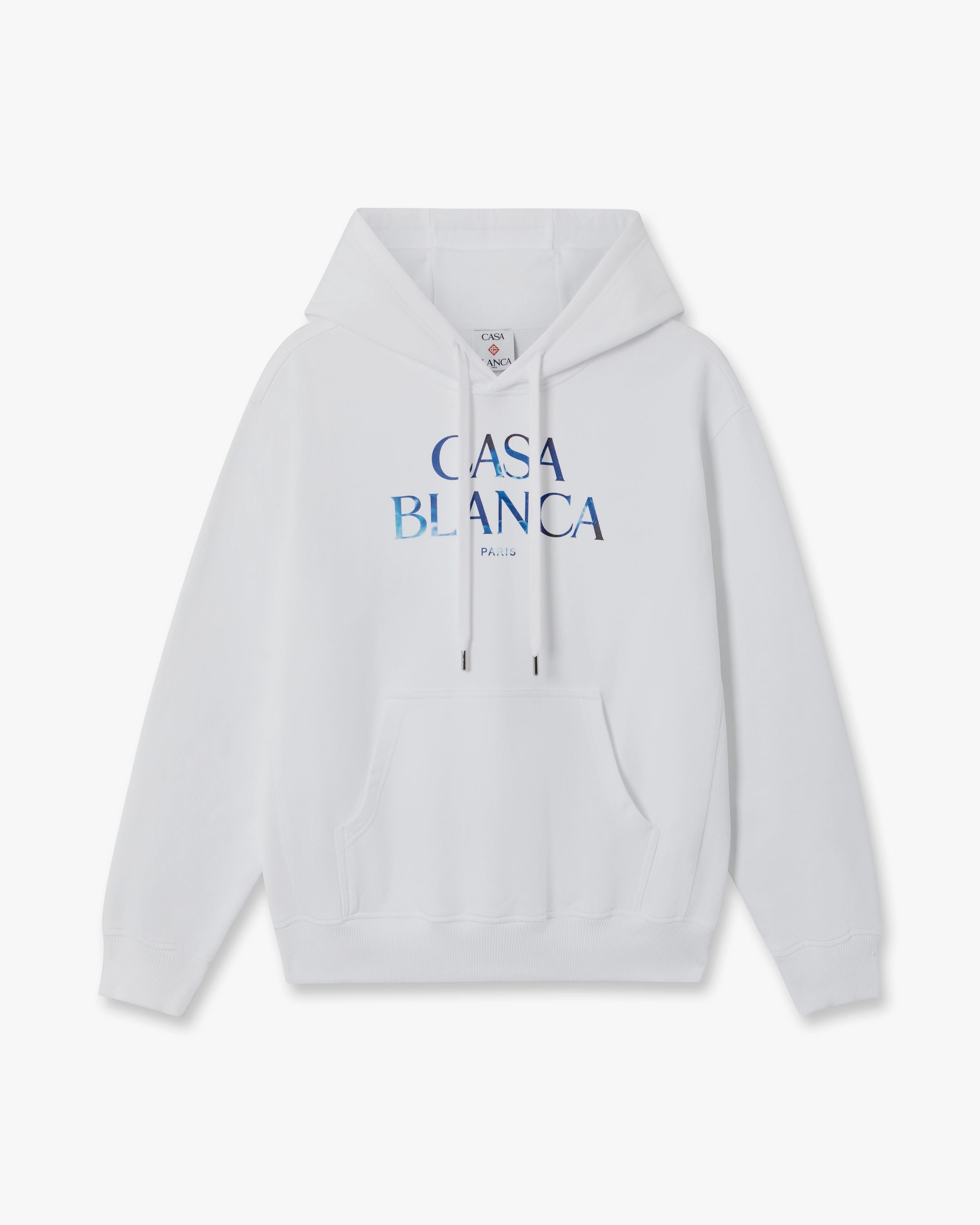 Casablanca Meduse Stacked Logo Felpa Bianca Cotone