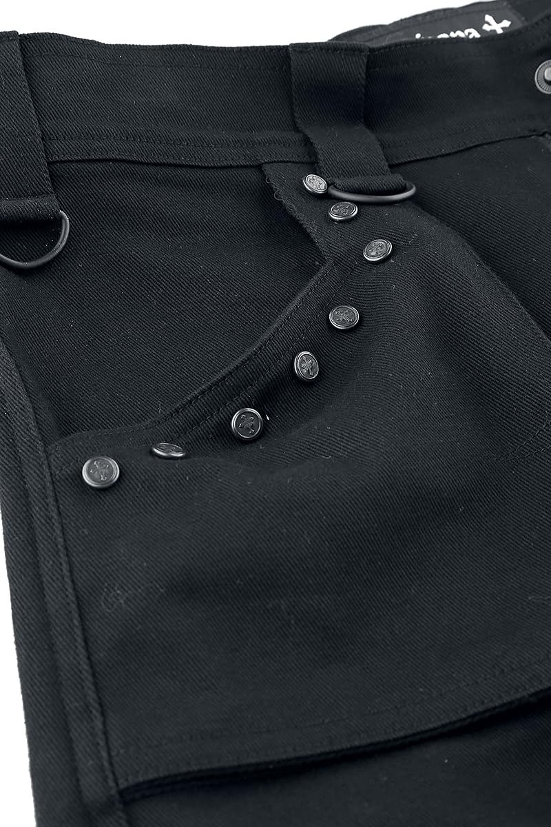 Gothicana by EMP pantaloncini uomo neri con rivetti
