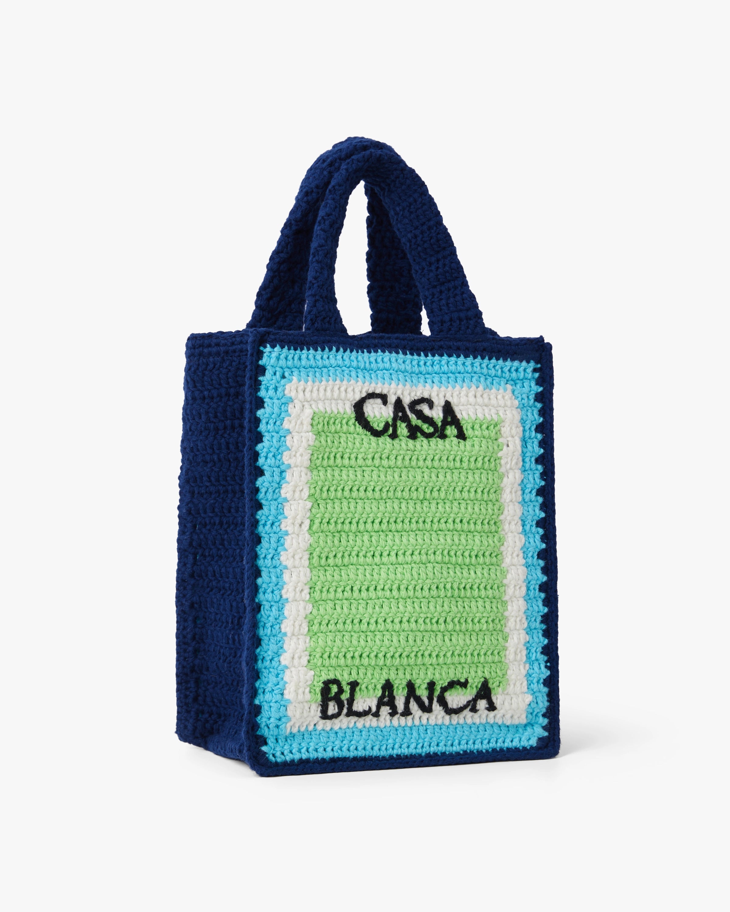 Casablanca Mini Crochet borsa bimbo blu e verde