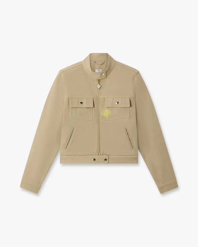 Casablanca Beige Desert Canvas giacca denim beige cotone