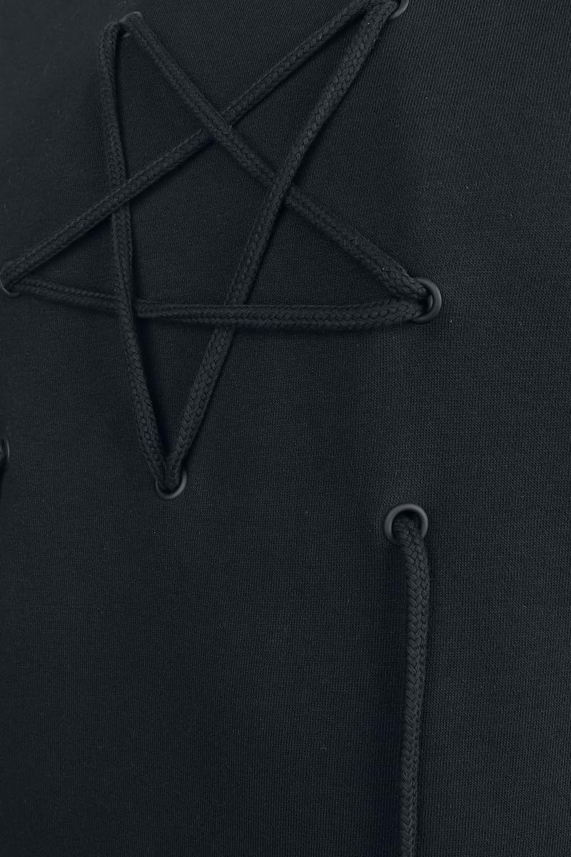 Gothicana by EMP Felpa Uomo Nera Cappuccio Pentagramma