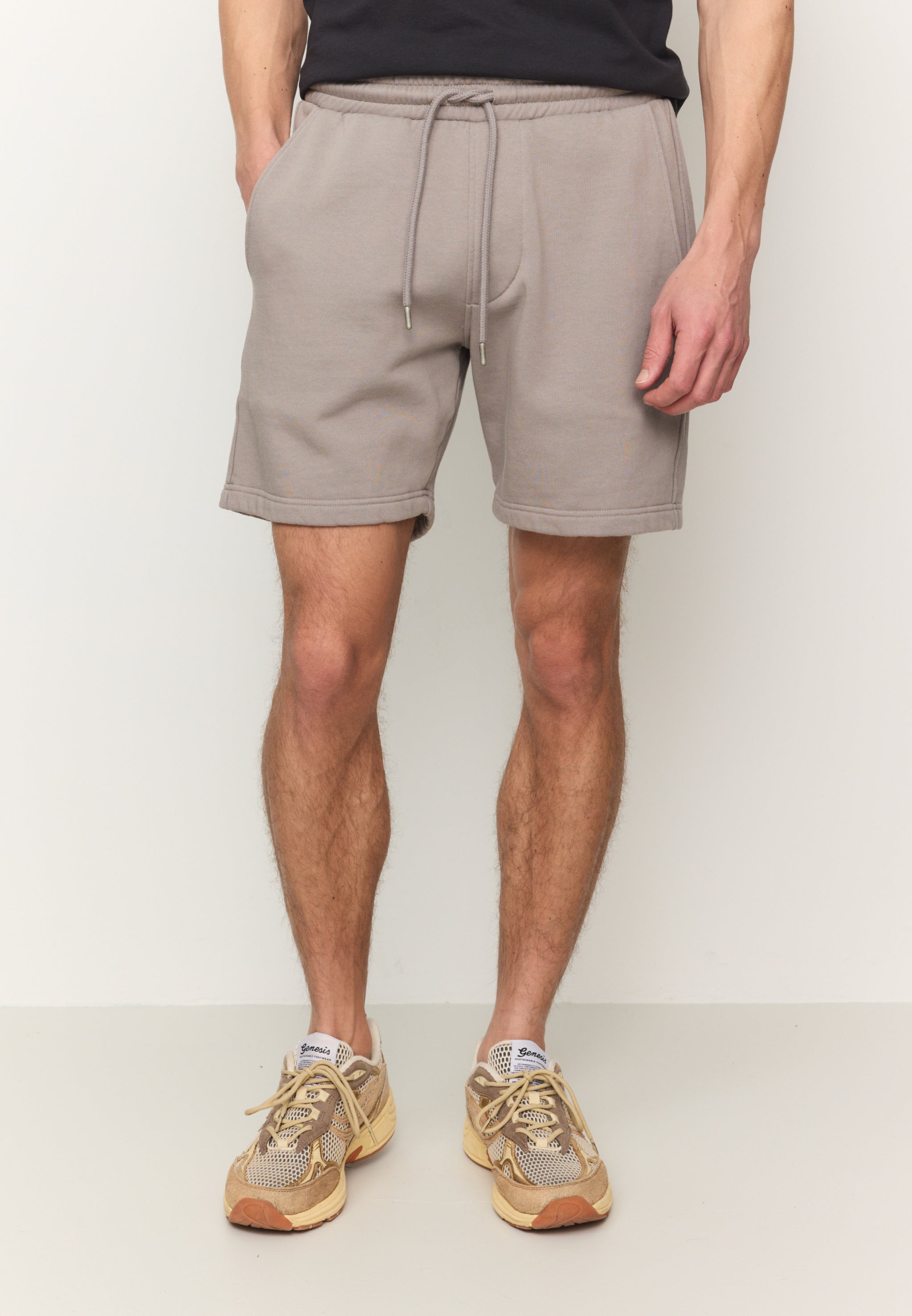 Recolution Balm shorts uomo greige cotone bio