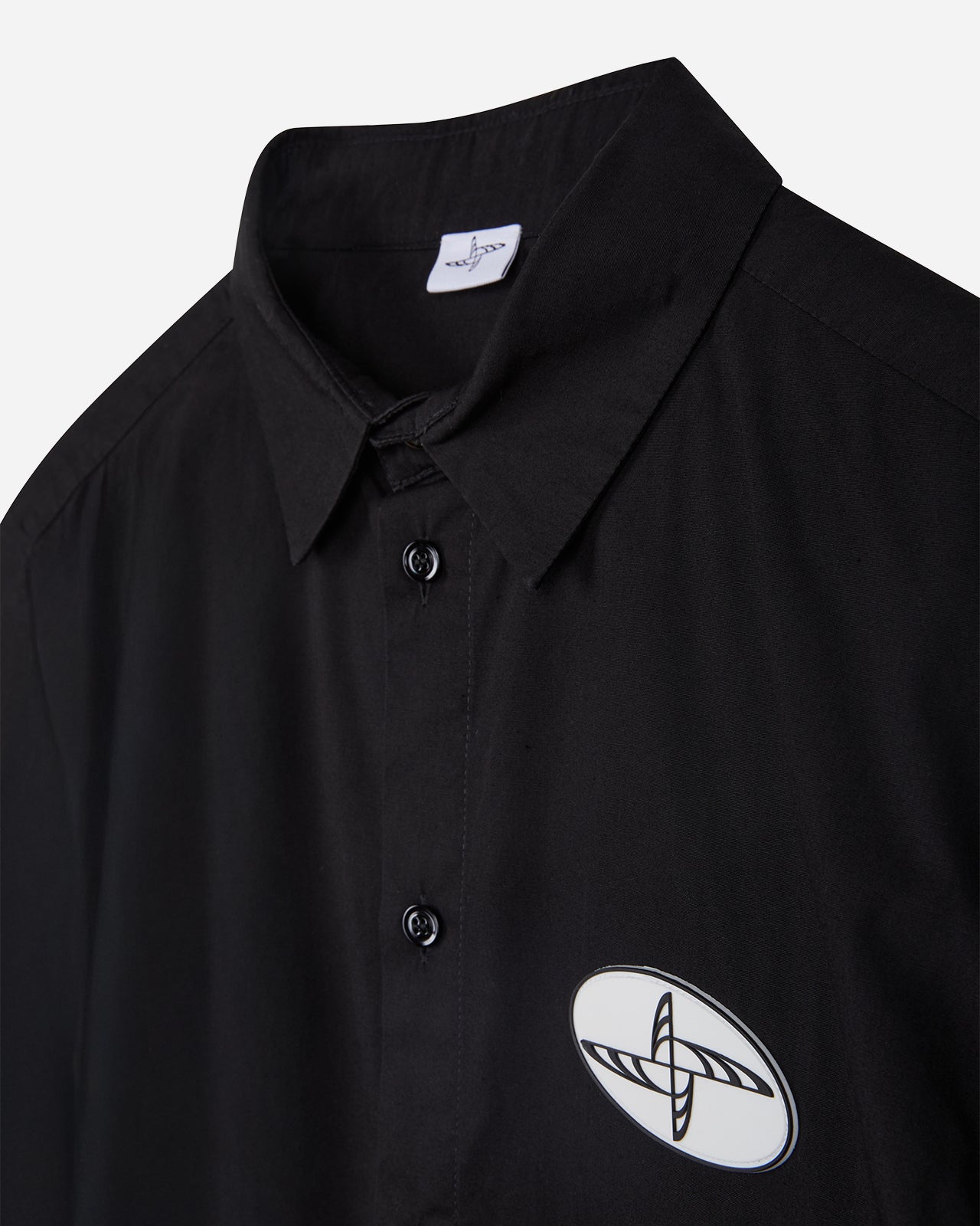 Noskra Logo Shirt Black camicia nera cotone