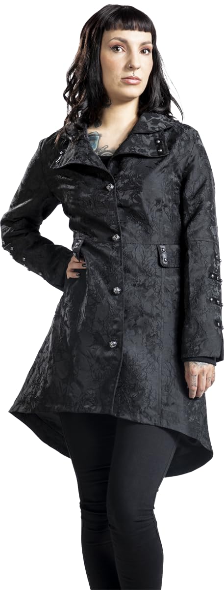 Gothicana by EMP Corsetto t-shirt L cappotto nero borchie