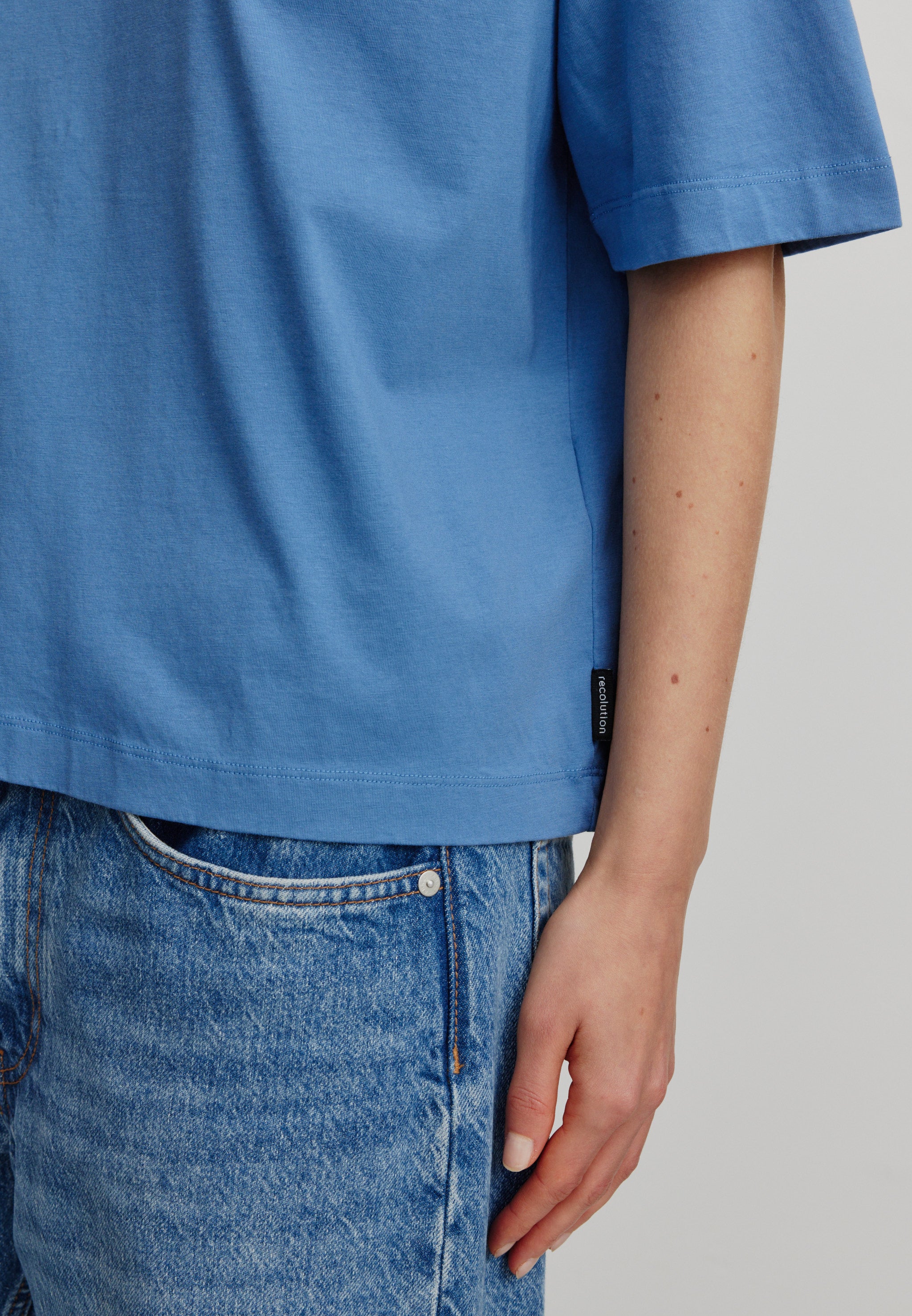 Recolution Azolla t-shirt cotone bio blu elettrico