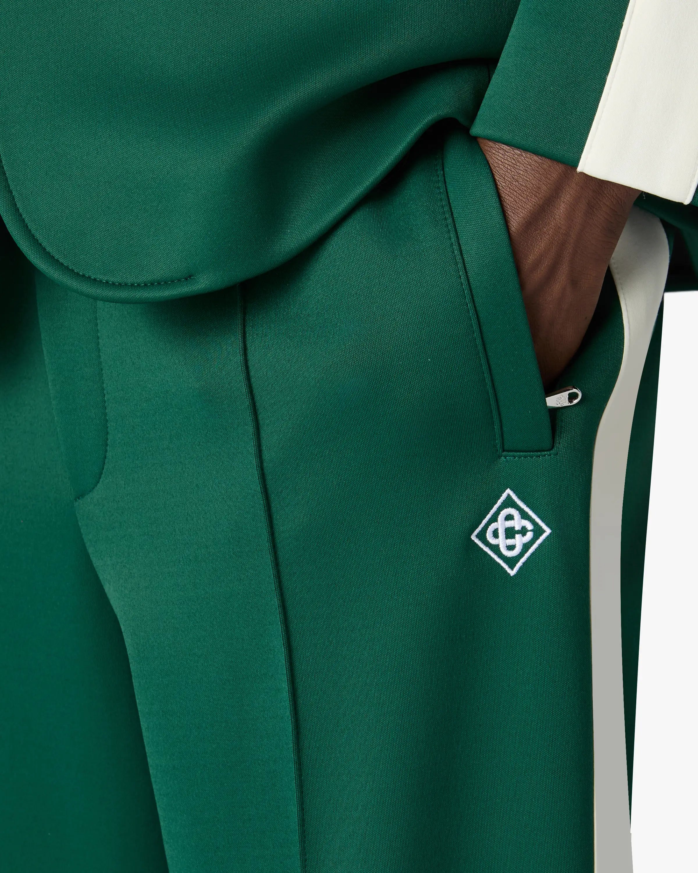 Casablanca Sports Suit pantaloni verde scuro slim fit