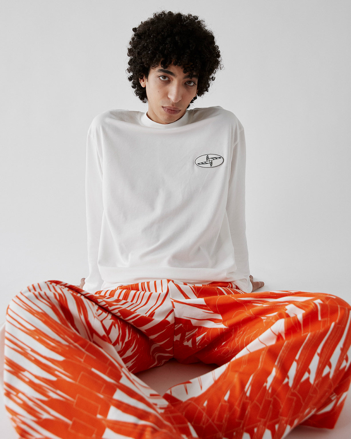 Noskra Longsleeve Logo T-Shirt White maglietta cotone
