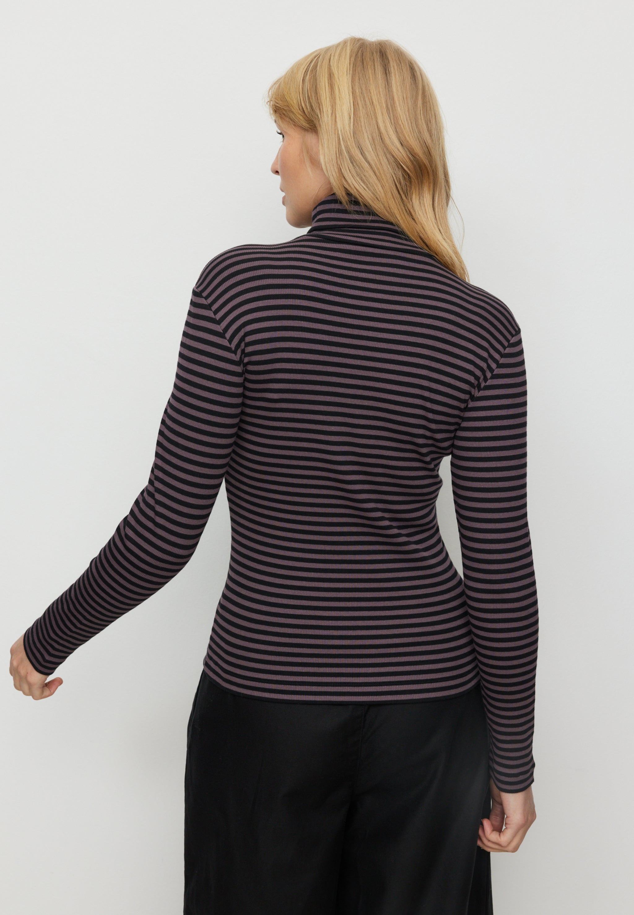 Recolution Liatris Stripes maglia maniche lunghe dark grape a righe