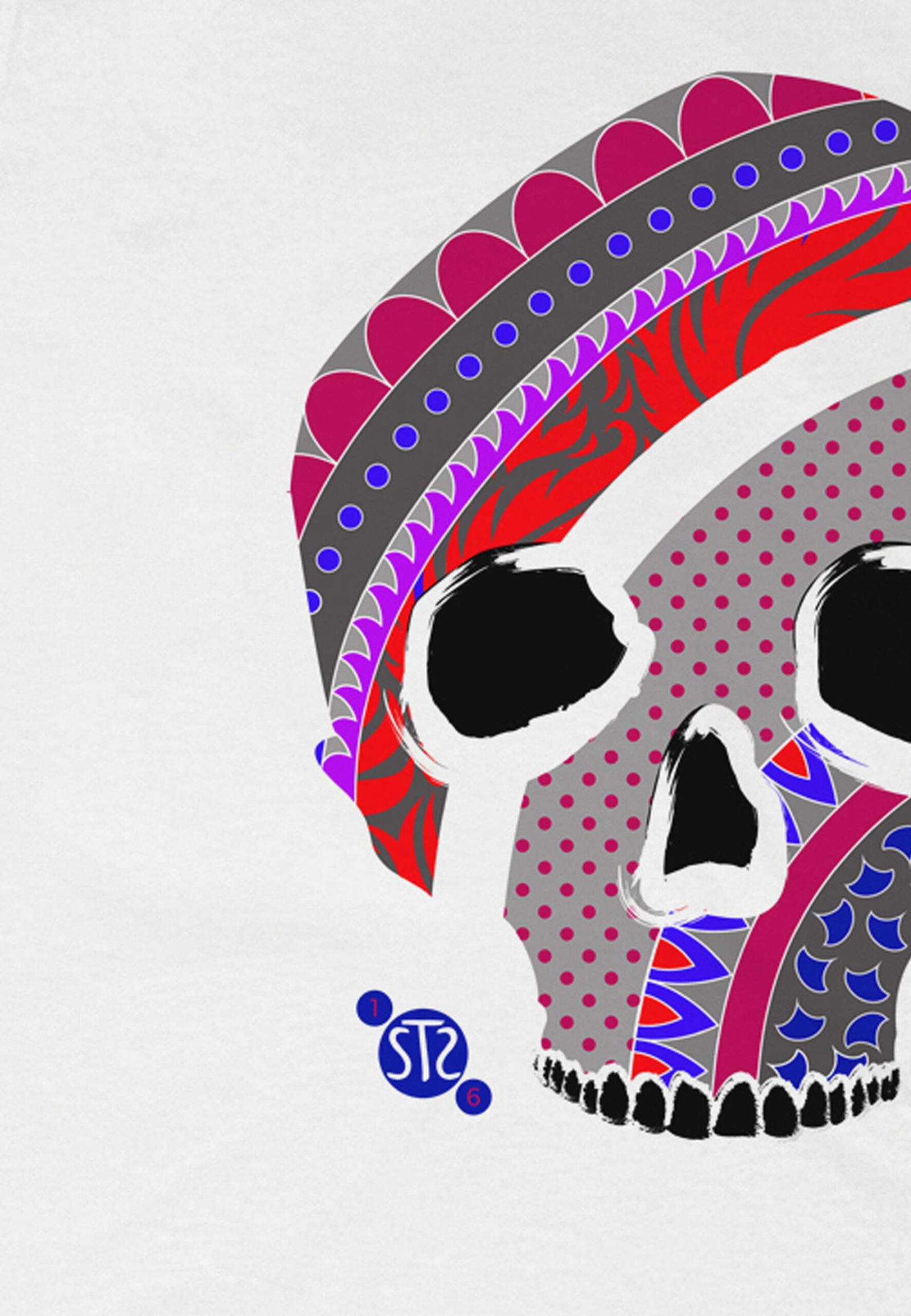 Seetees NFT Art Skulls 1 of 6 maglietta teschi