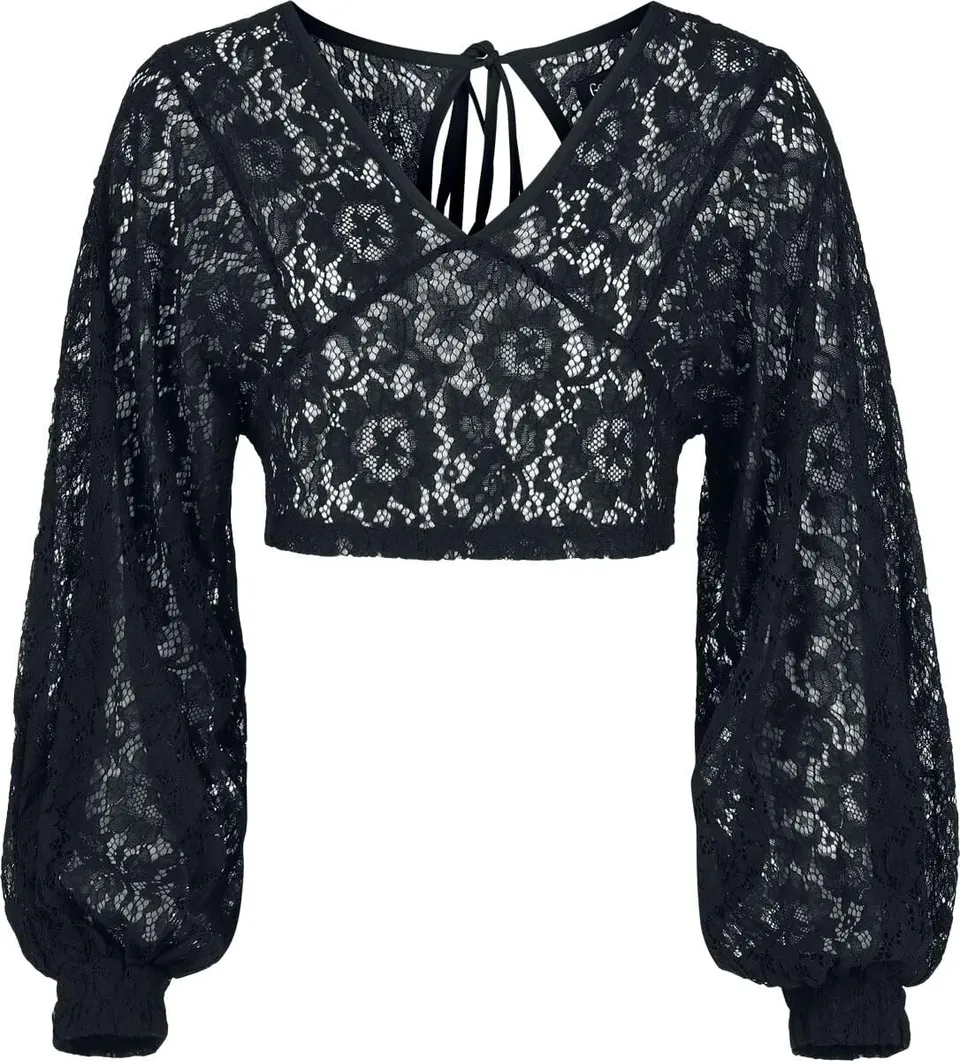 Gothicana by EMP Countess Bathory Blusa Donna Nera L