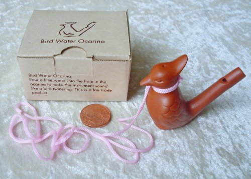 Siesta Ocarina acqua uccello fischietto argilla con cordino
