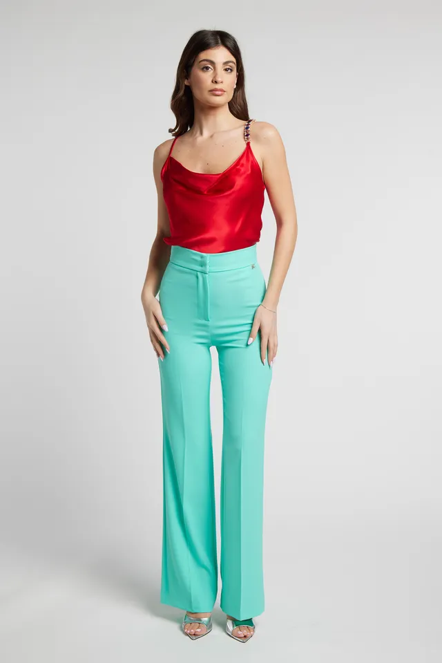 Sarah Chole 26996 Manofluida pantaloni fluidi elasticizzati
