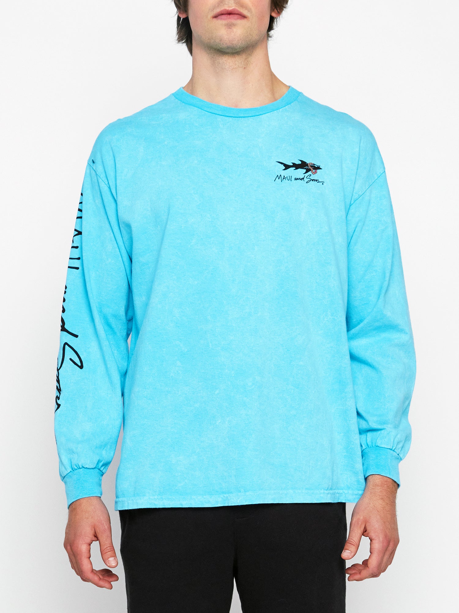 Maui and Sons Aloha Shark maglia uomo azzurra cotone