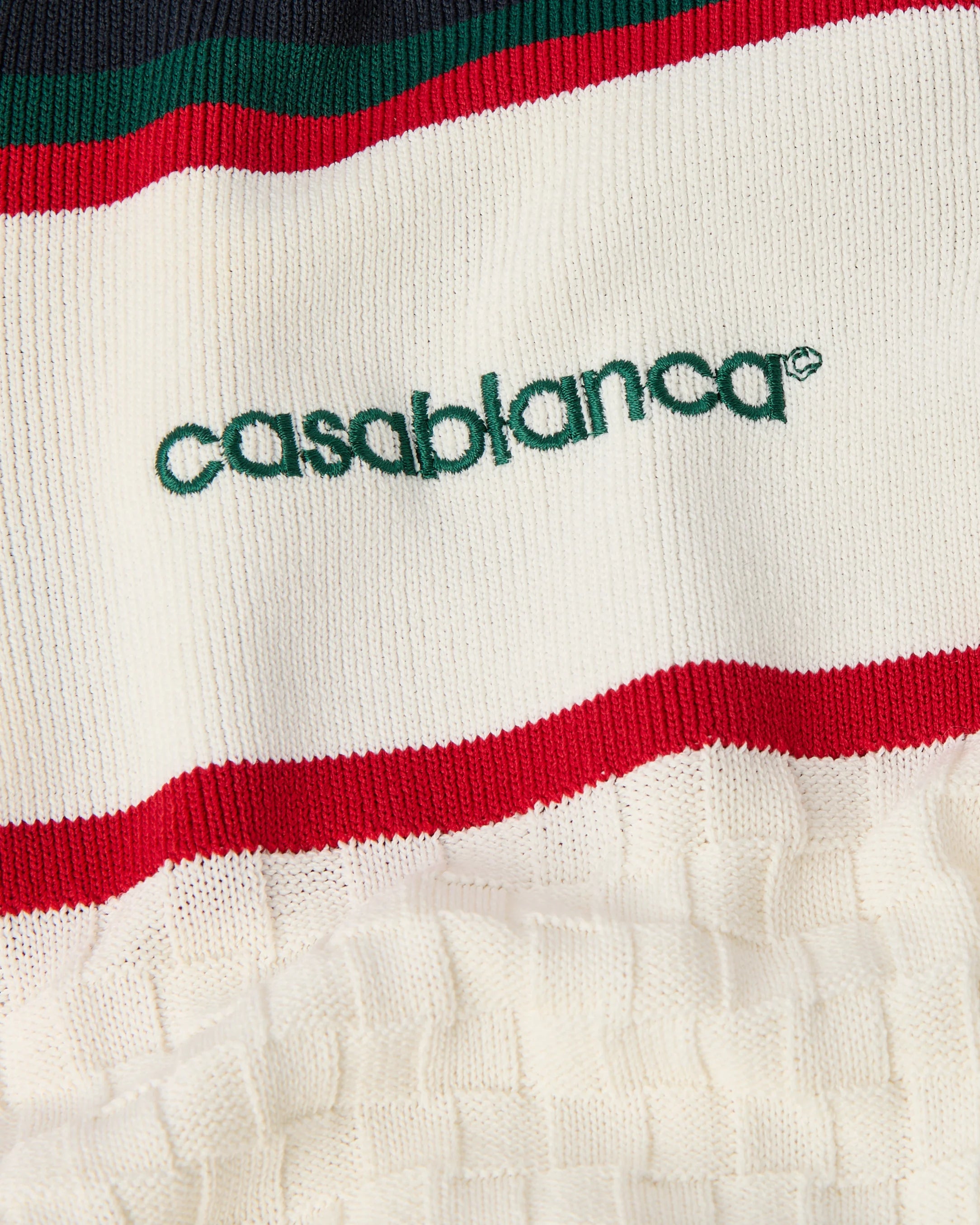 Casablanca Tennis abito donna crema navy maglia