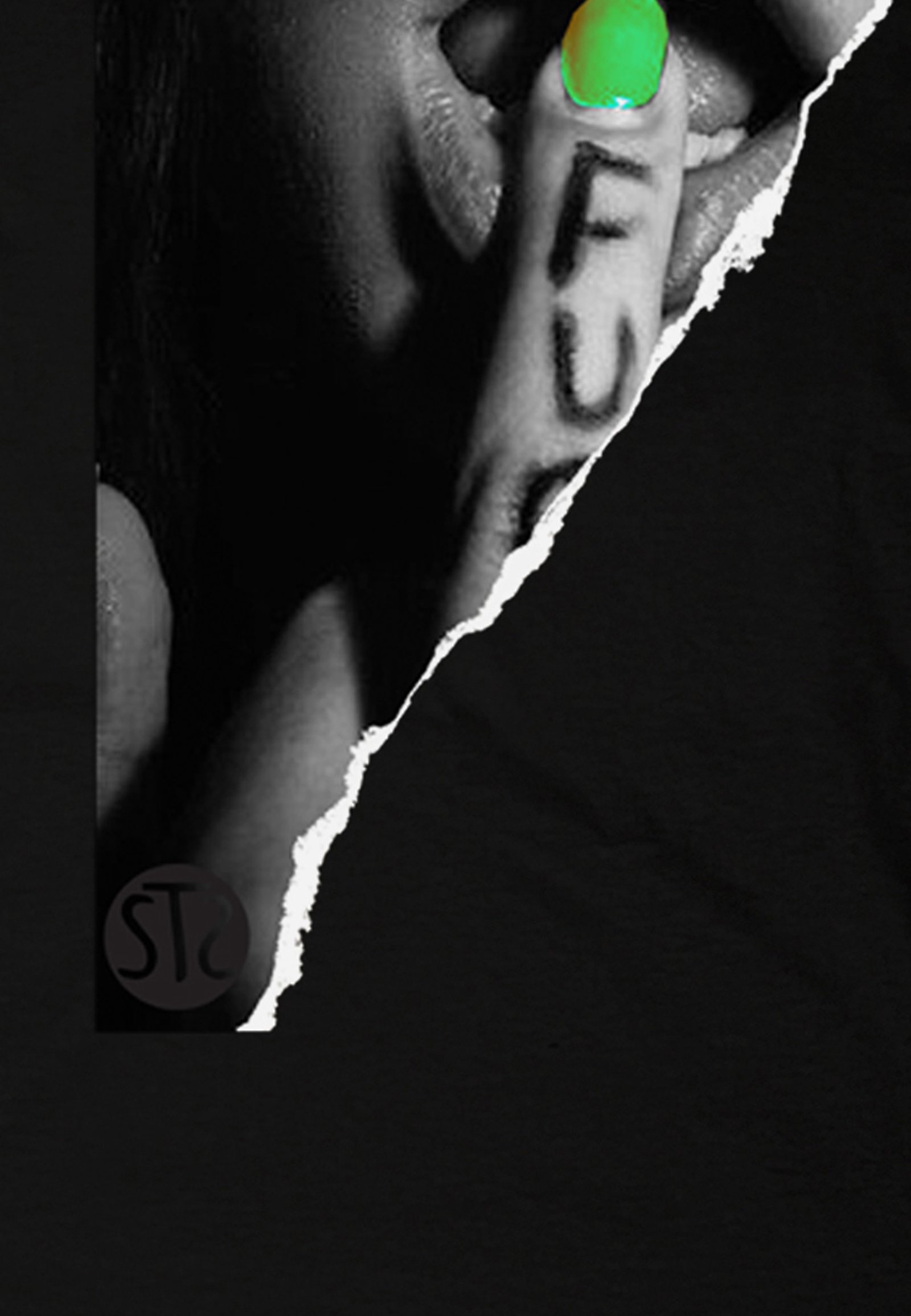 Seetees No Black And White Fuxx maglietta grafica singola