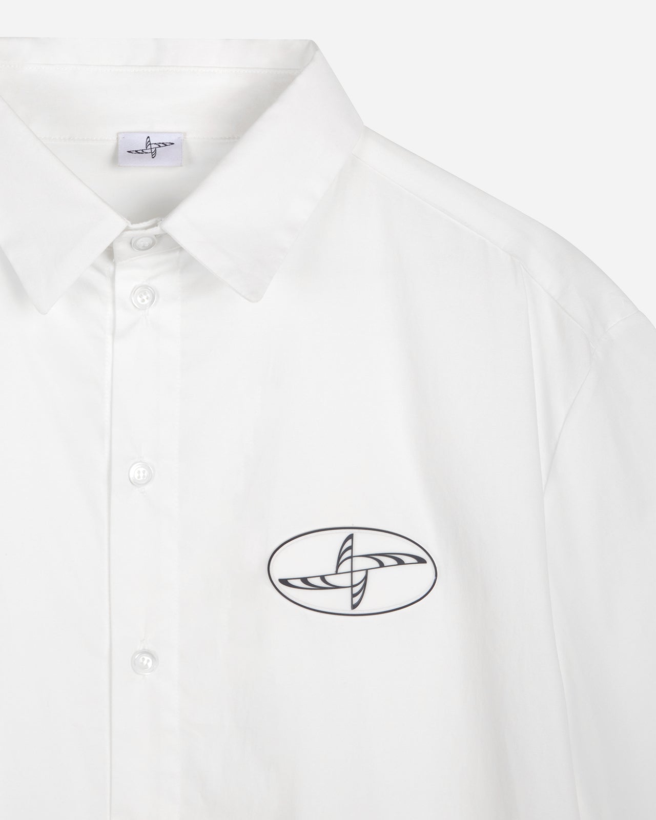 Noskra Logo camicia bianca cotone bottoni madreperla