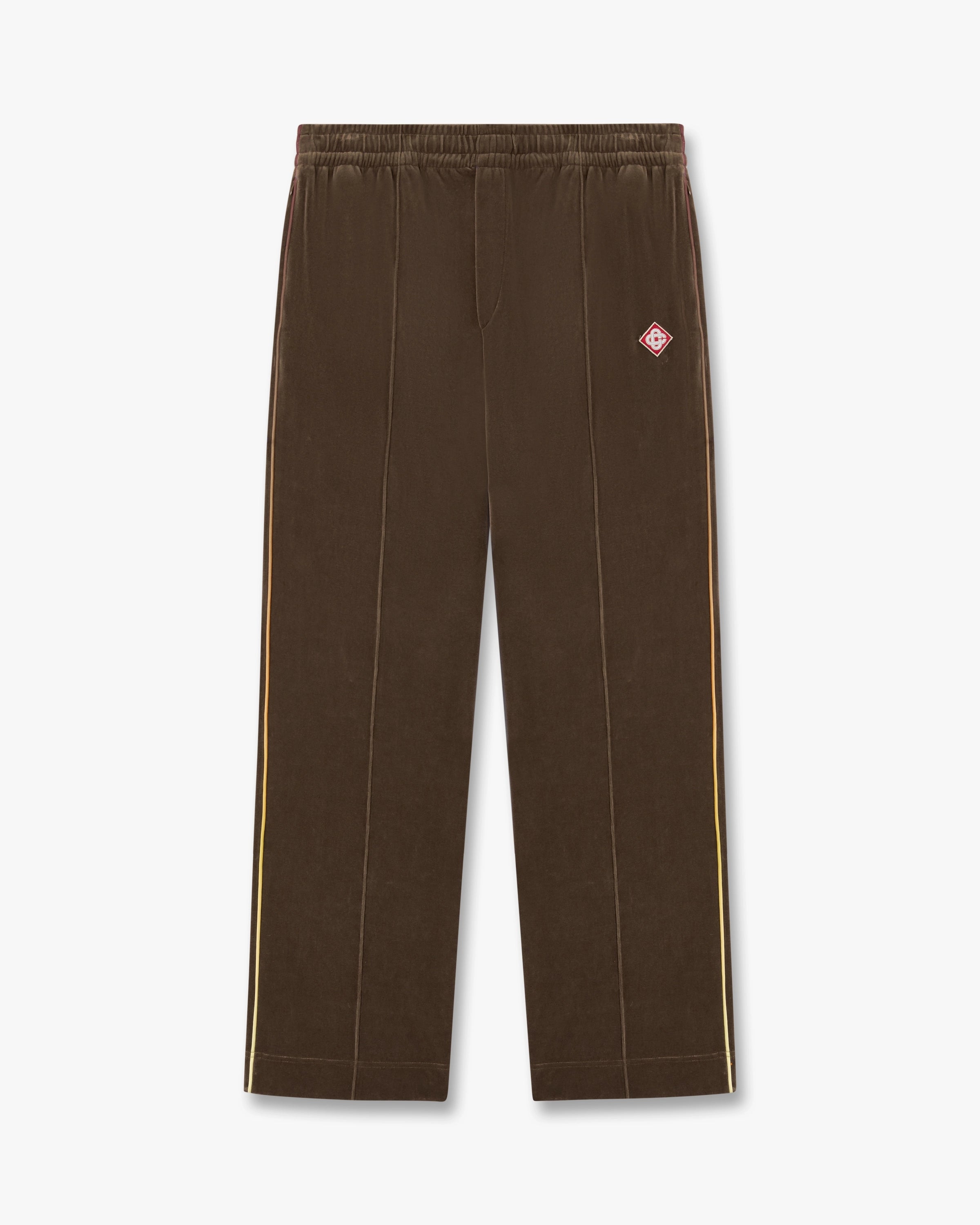 Casablanca velour pantaloni tuta uomo marrone cotone
