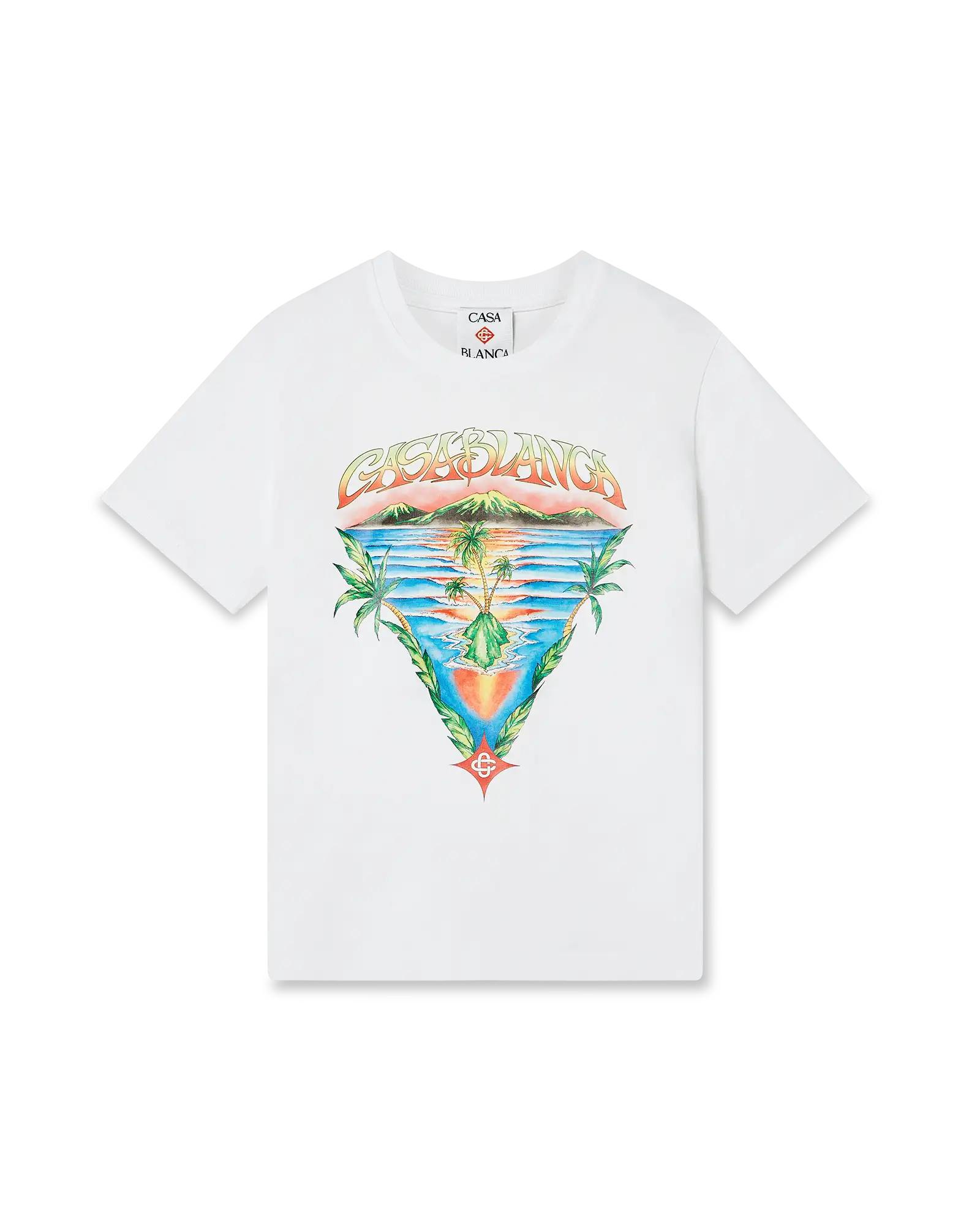 Casablanca Innocence Triangle T-shirt Bimbo Bianca Cotone