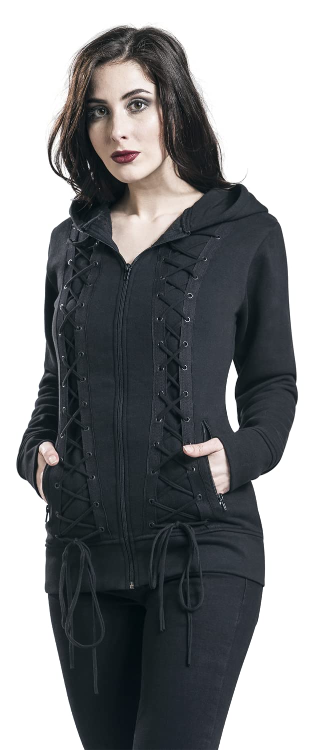 Gothicana by EMP giacca nera cappuccio 5XL gotica