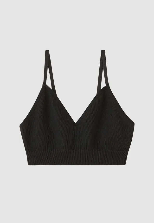 Recolution KALMIA bralette black cotone bio spalline regolabili