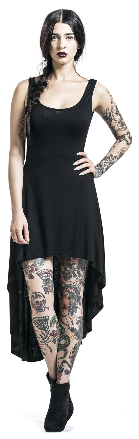 Gothicana by EMP Mullet abito nero asimmetrico donna