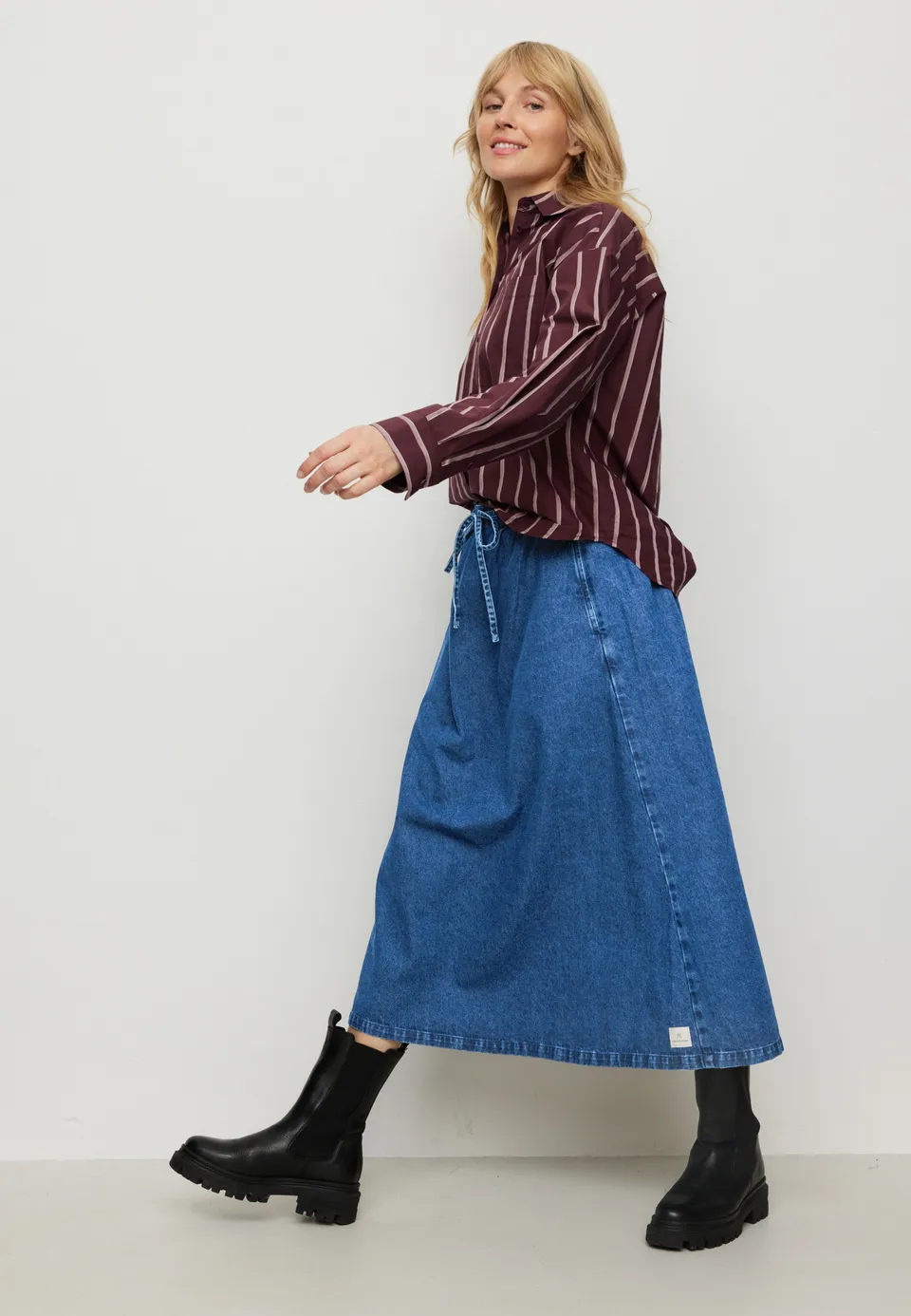 Recolution Resellia gonna denim blu midi donna
