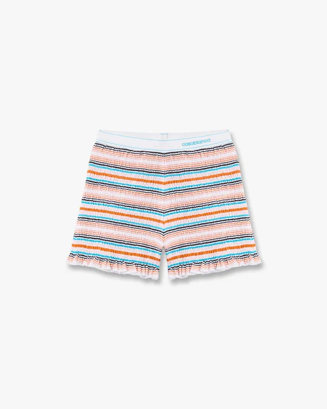 Casablanca Shirred pantaloncini rigati multicolore
