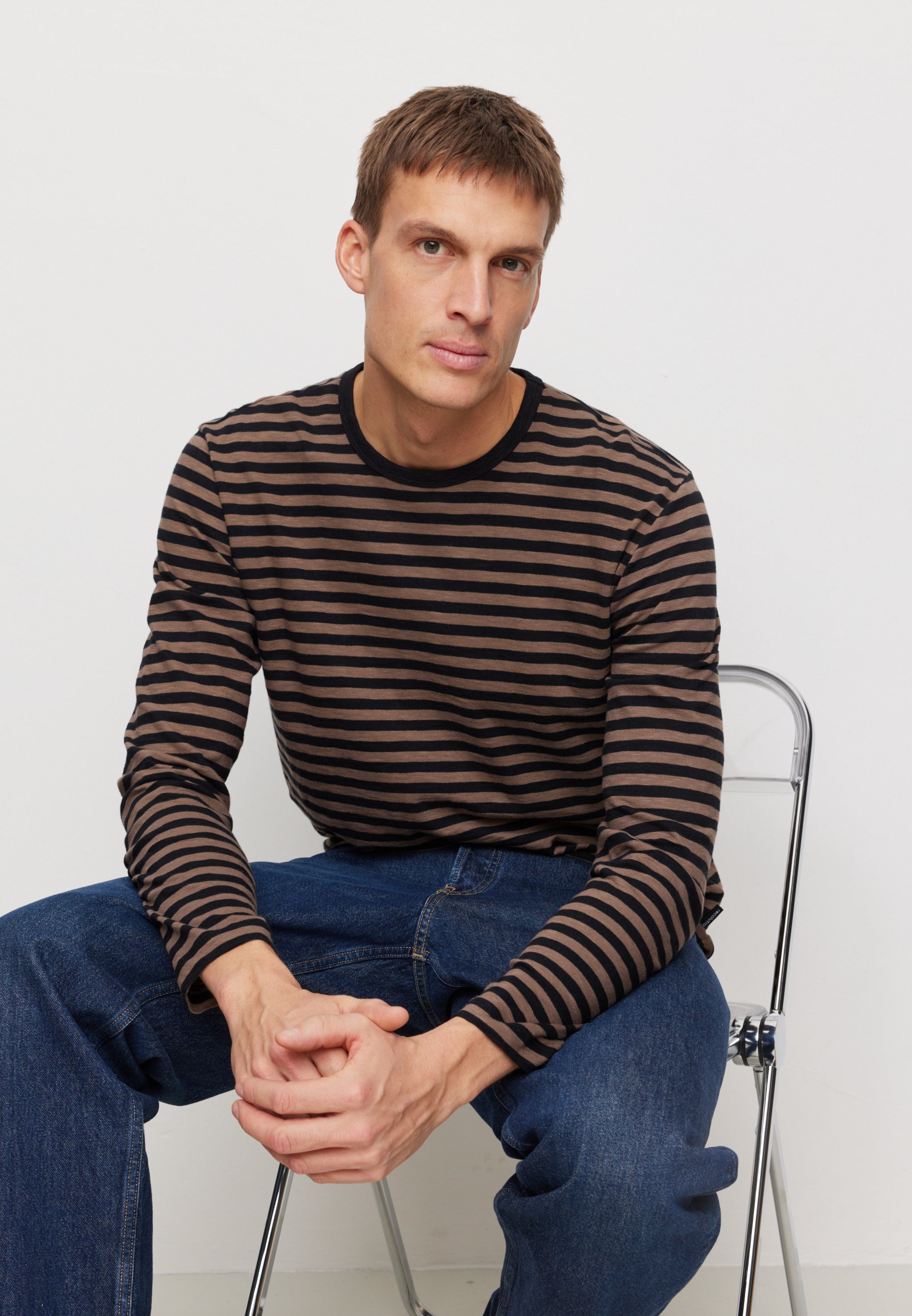 Recolution Maca Stripes maglia marrone righe