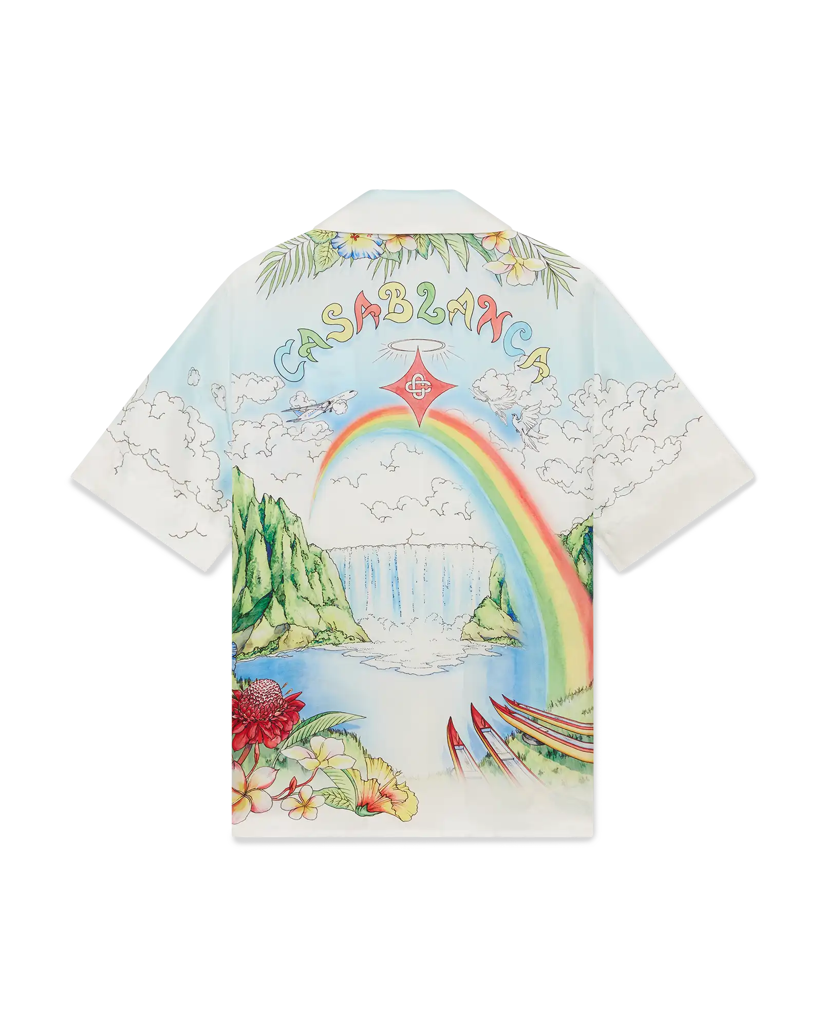 Casablanca Aloha camicia seta multicolore