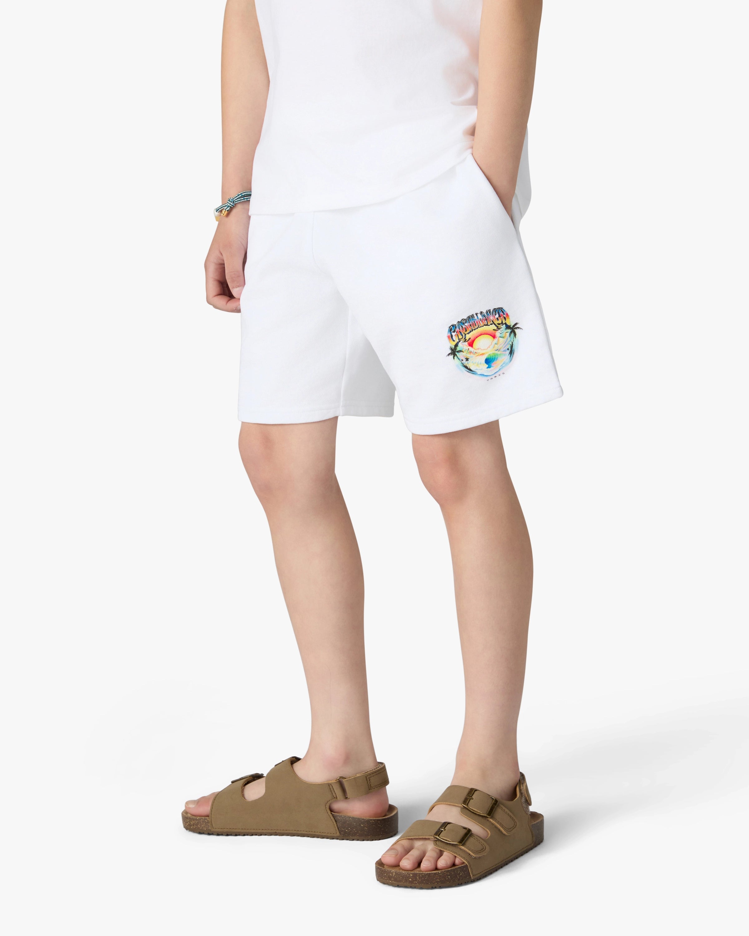 Casablanca Airspray pantaloncini bianchi cotone 7-8 anni
