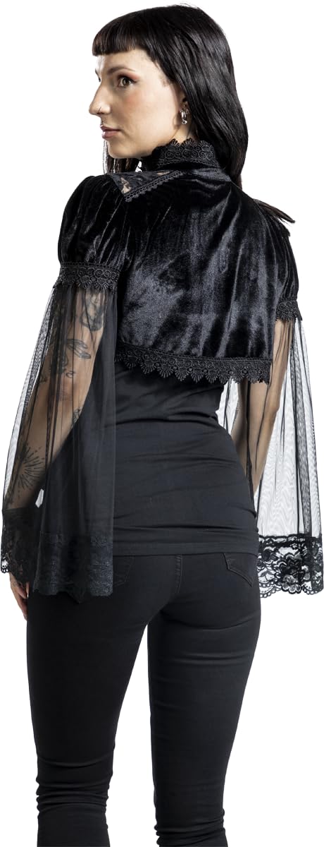 Gothicana by EMP bolero nero pizzo maniche sbuffo L