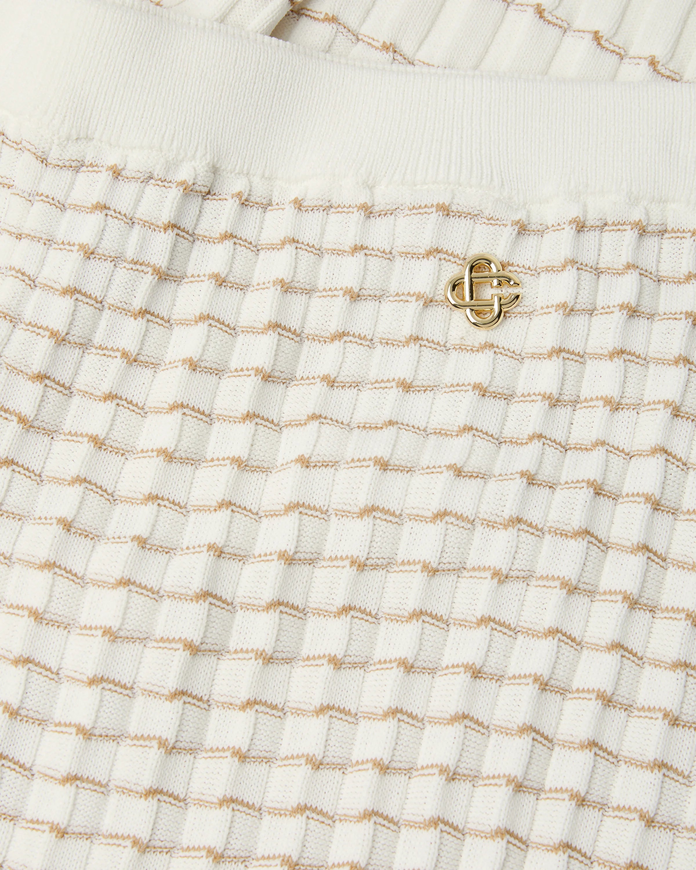Casablanca Pleated Mosaic pantaloni bianchi plisse S