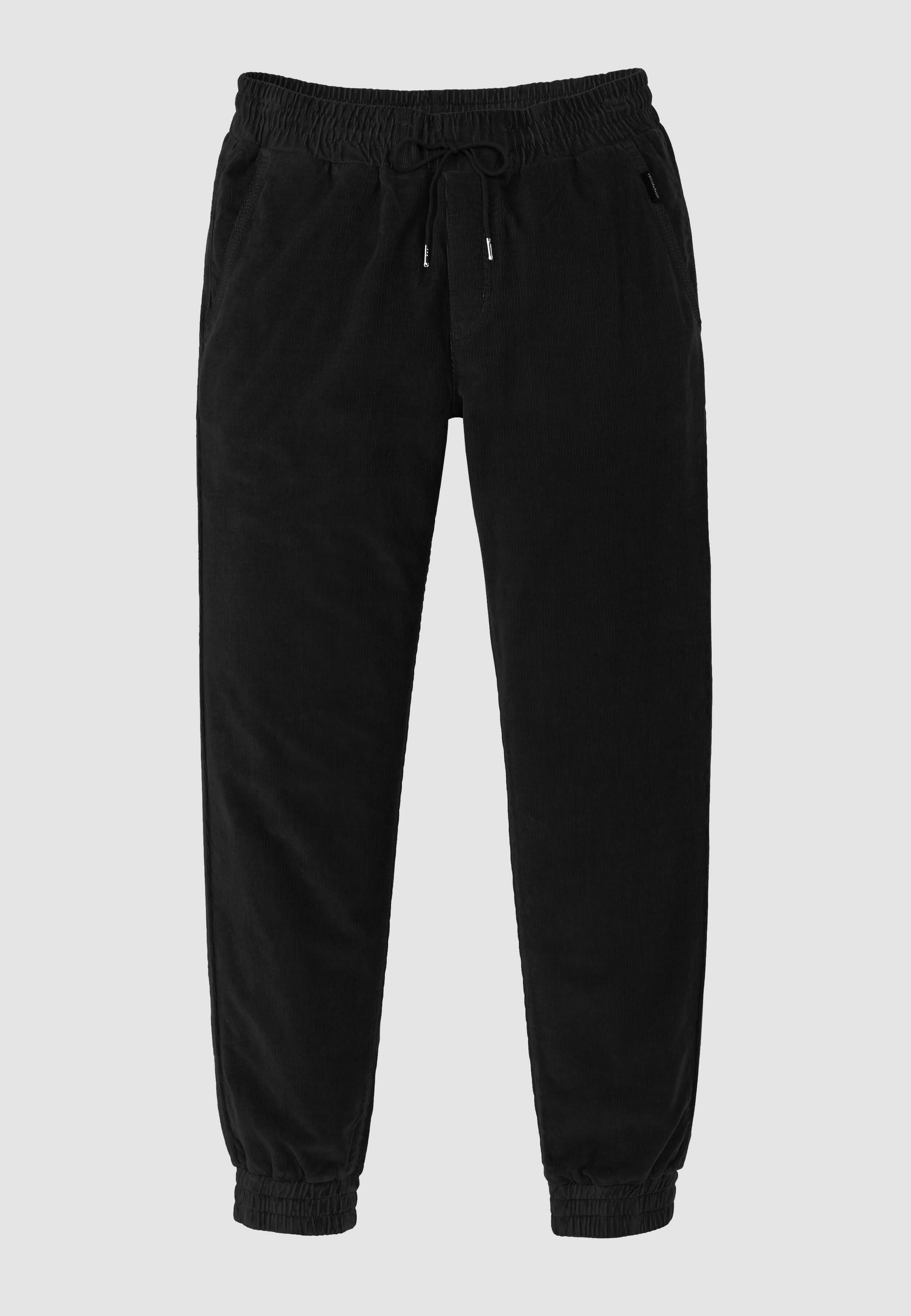 Recolution Cyperus pantaloni chino neri velluto bio