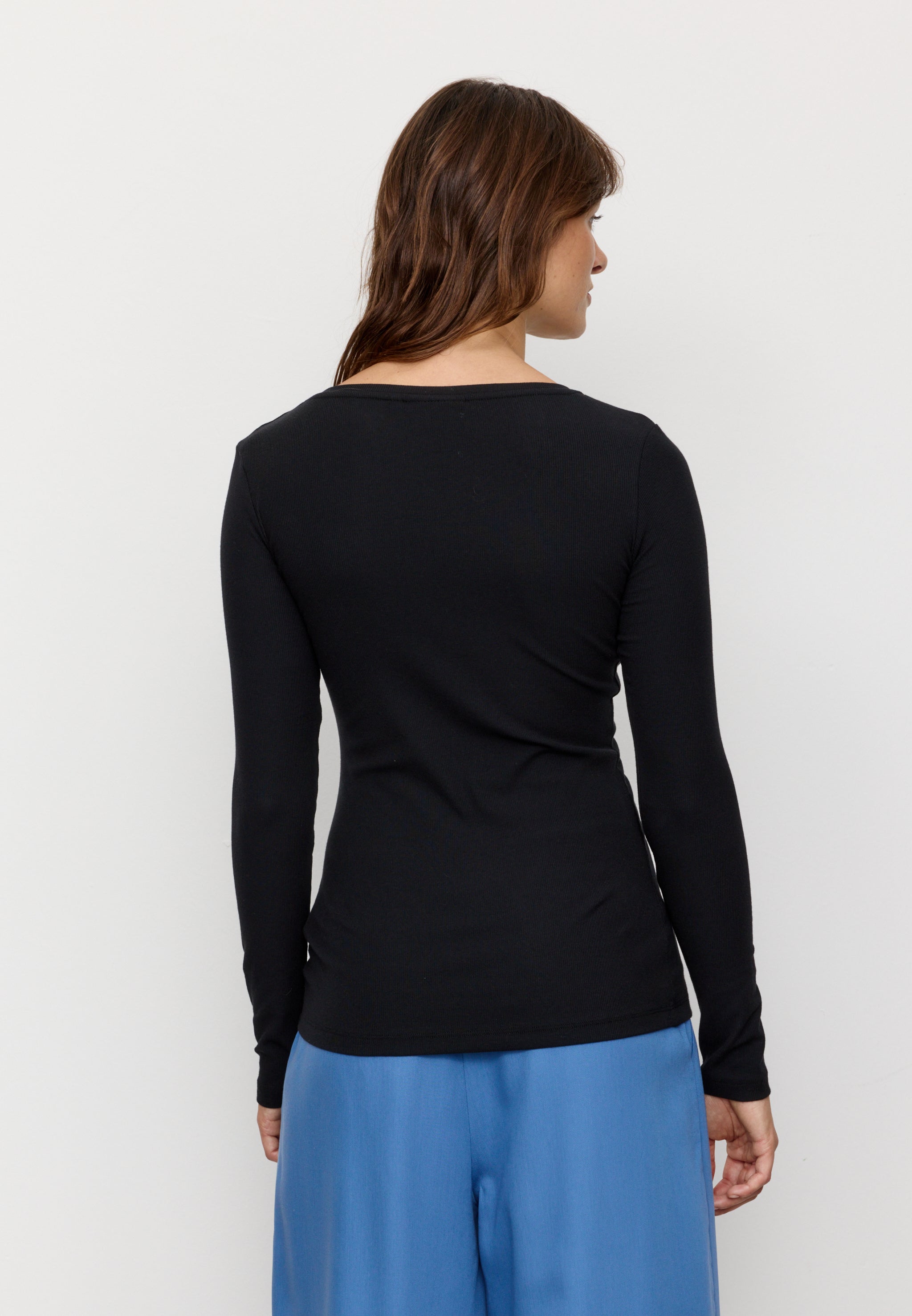 Recolution Senna maglia manica lunga nero cotone bio
