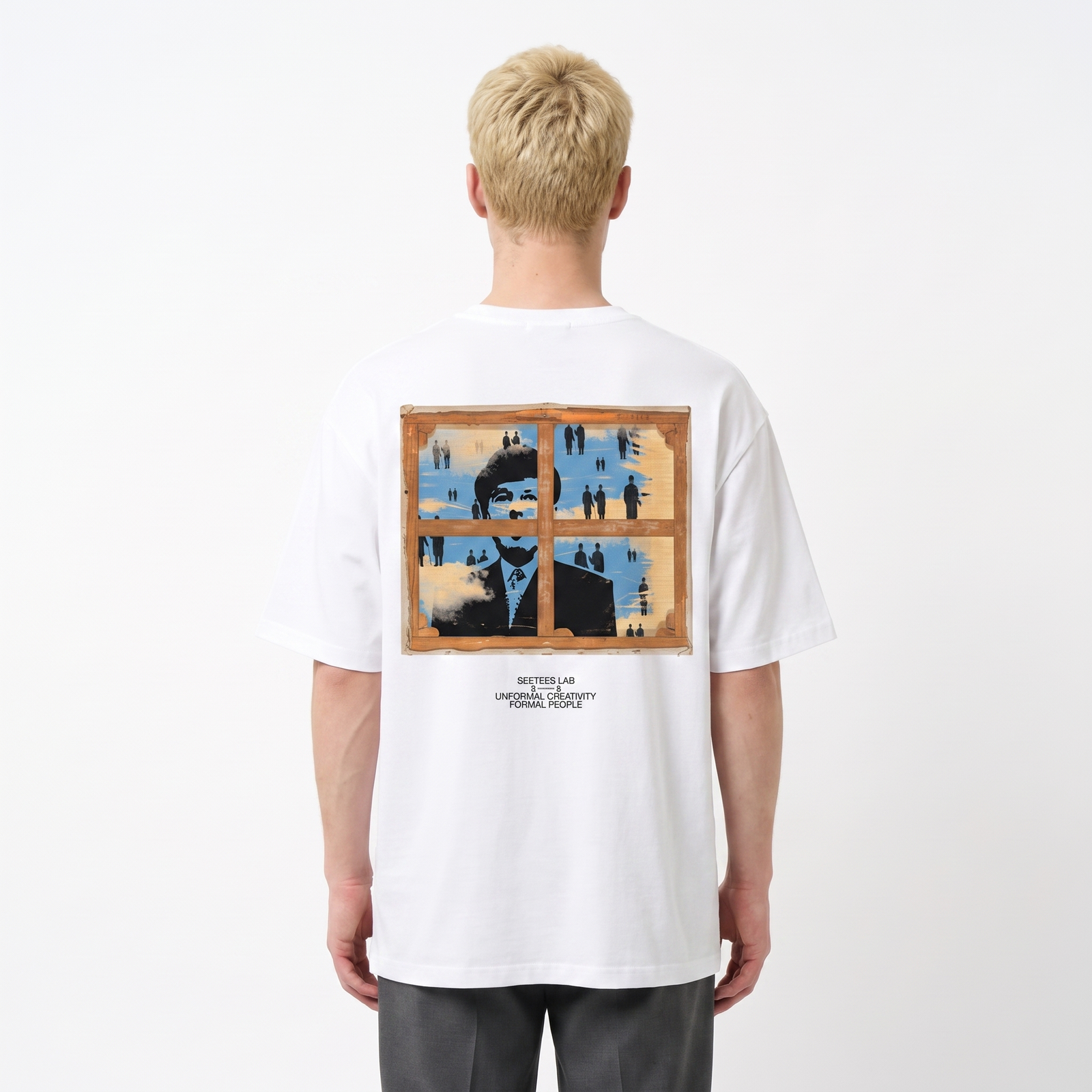 Seetees Magritte Frame t-shirt stampa arte